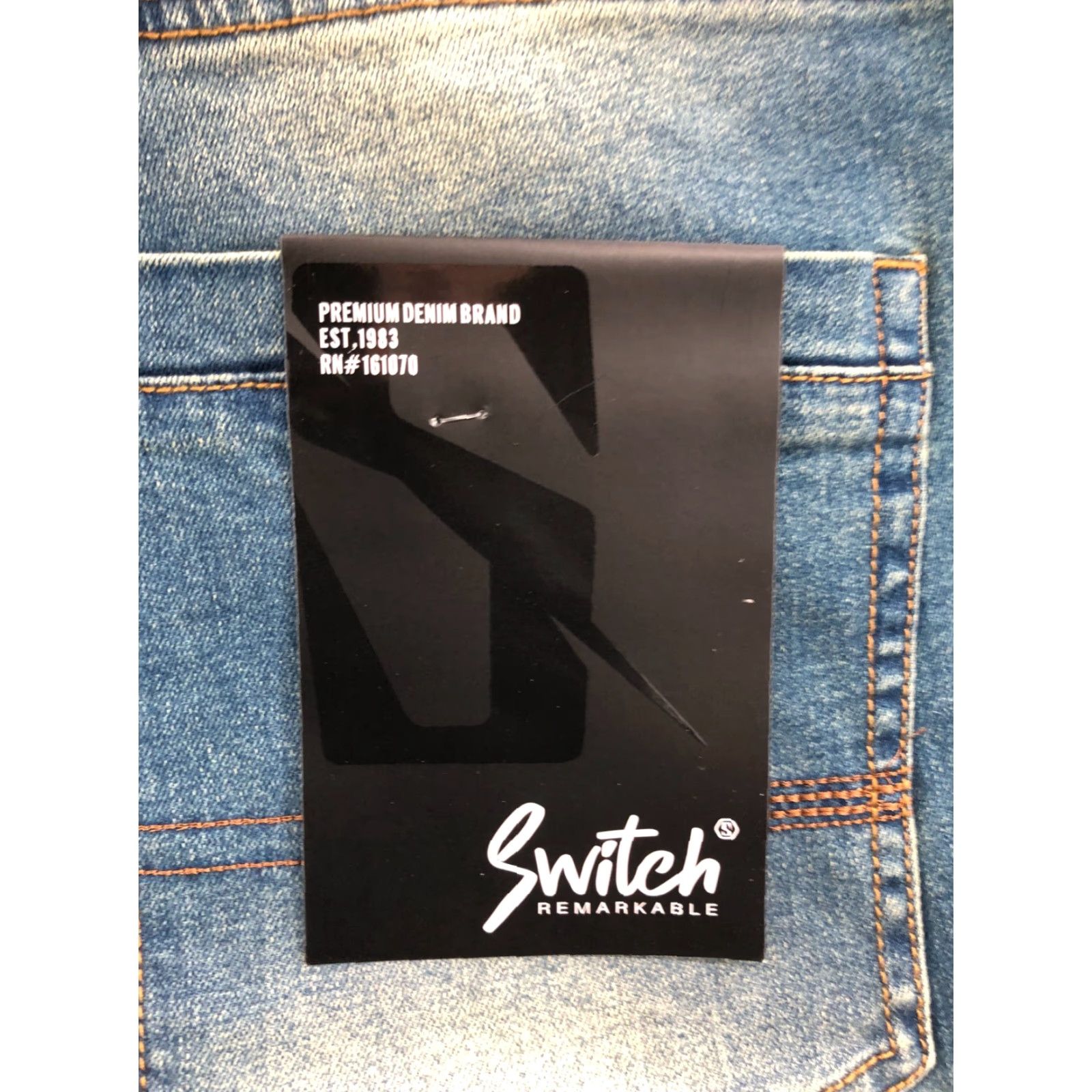 Vintage Switch Slim Tapered Jeans Size 40x34 Mens Mid Rise Acid Wash Blue Size US 40 / EU 56 - 5 Thumbnail