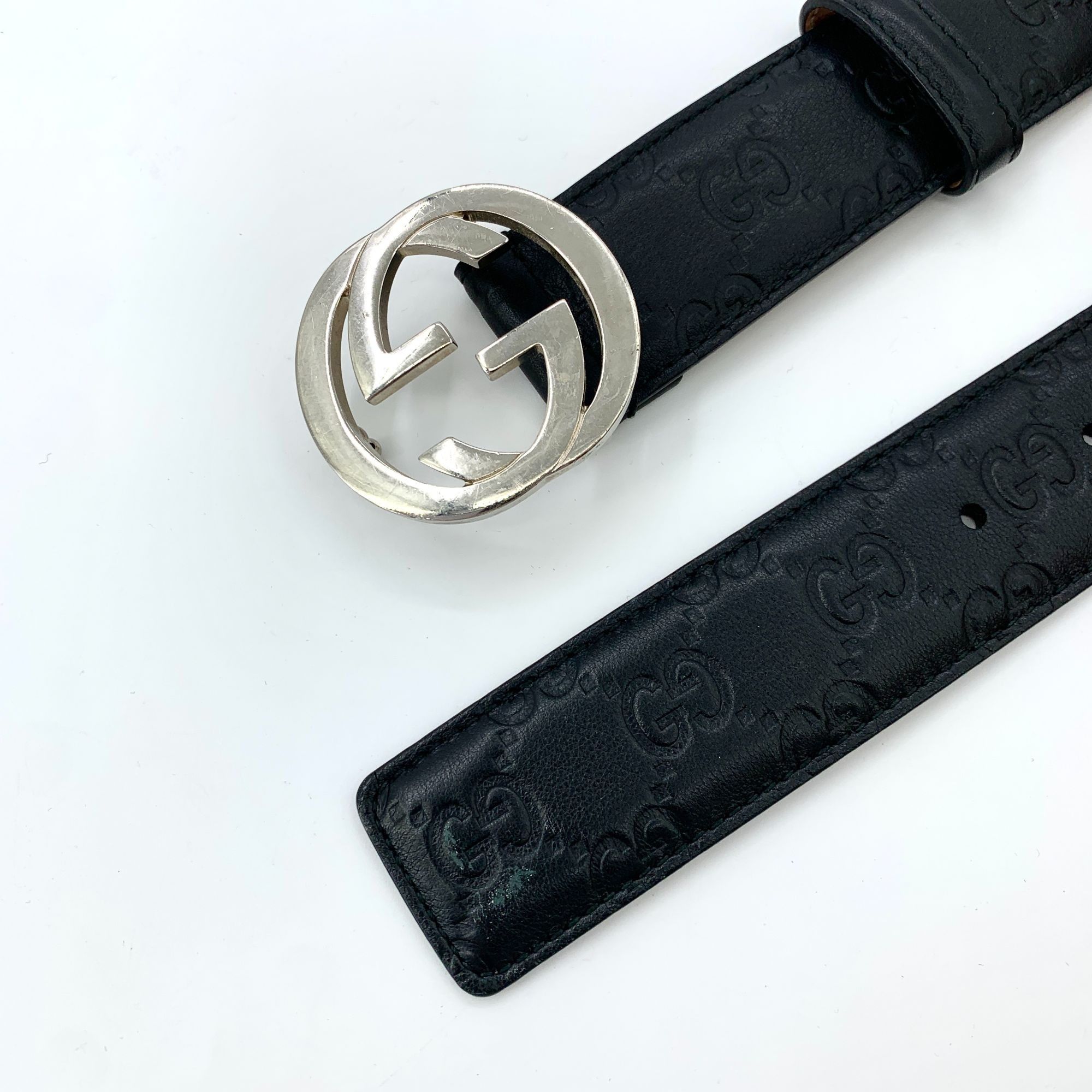 Gucci Gucci Black Logo Print Smooth Buckle Belt (97*3cm) Size ONE SIZE - 9 Thumbnail