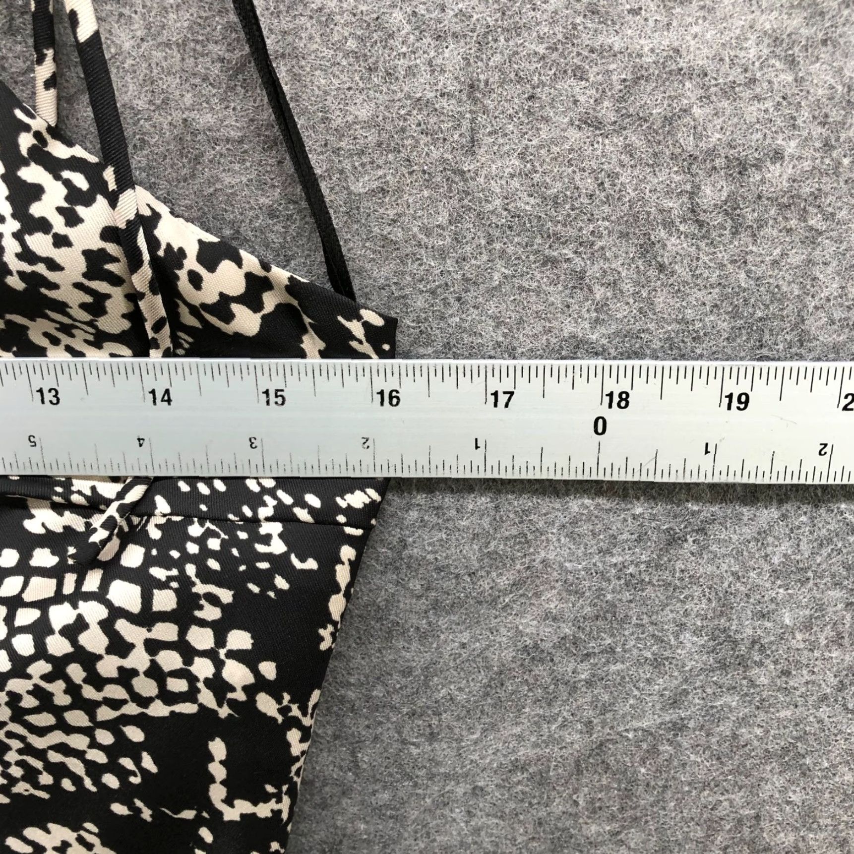 Zara VINTAGE? No. Zara Satin Slip Dress Womens S Black Cream Printed Mini Tie Strap Size S / US 4 / IT 40 - 6 Thumbnail