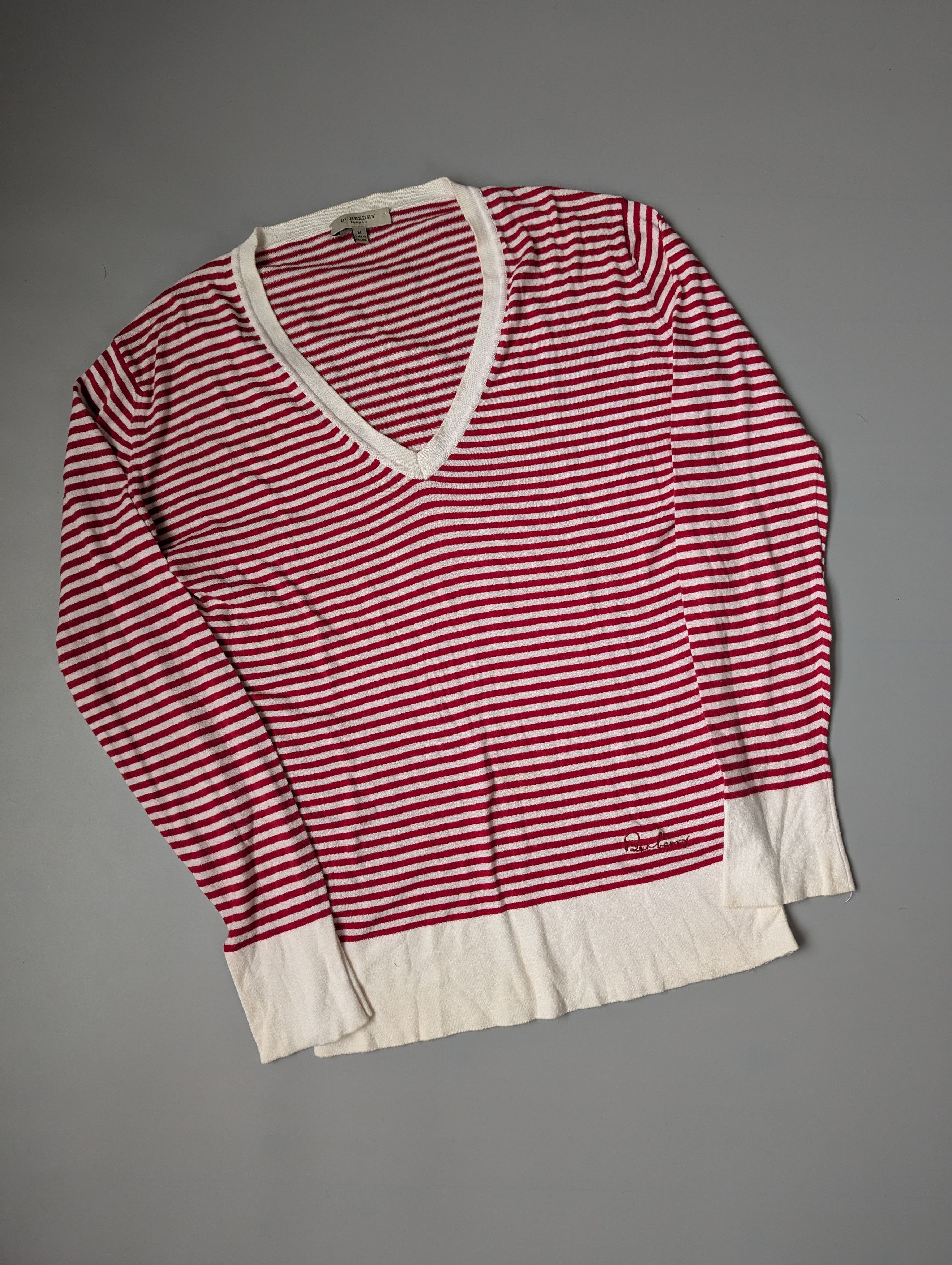 Burberry Burberry Striper Cotton Longsleeve Size M / US 6-8 / IT 42-44 - 1 Thumbnail
