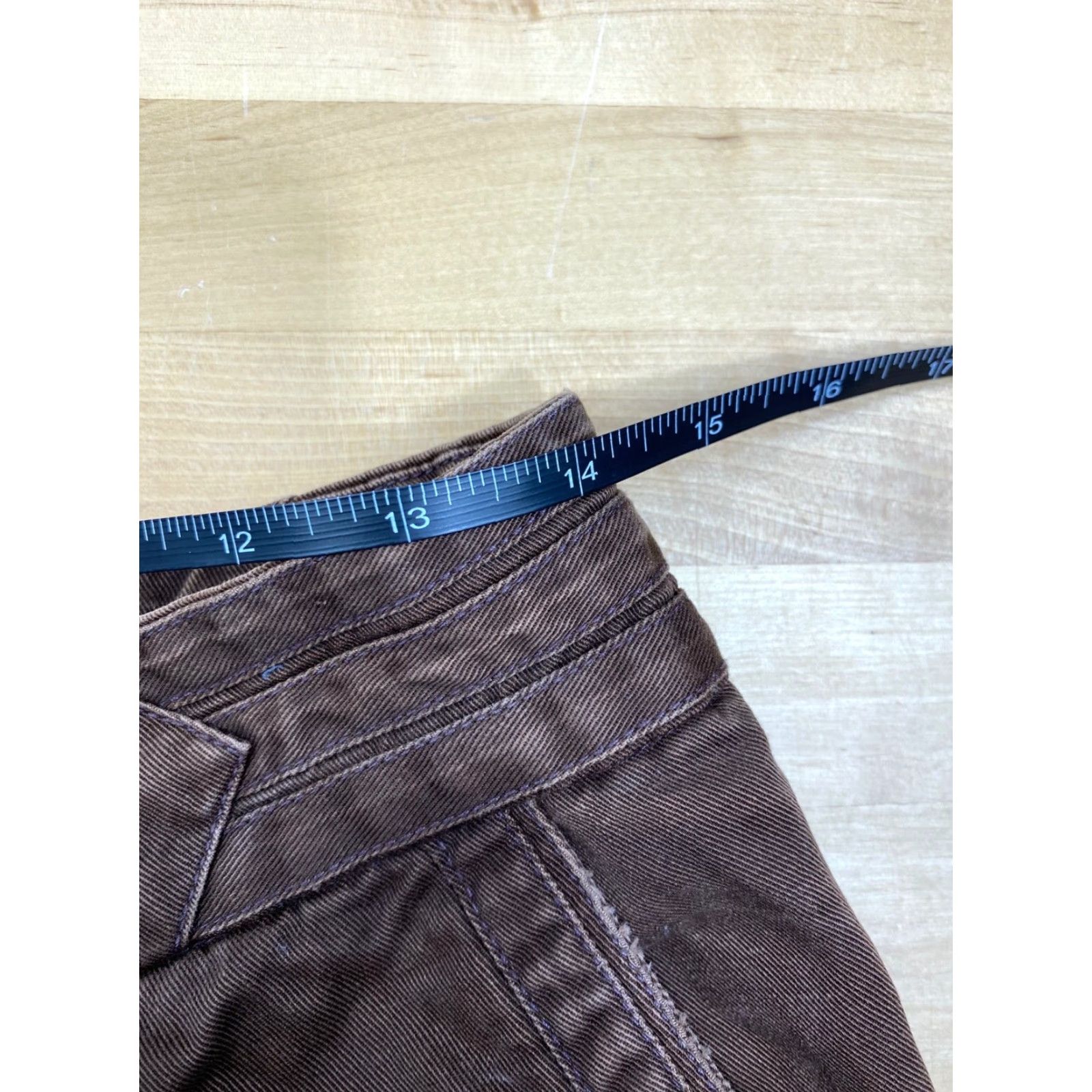 Vintage Clio Pants Dark Brown Size 4 Women Cotton Solid Casual Pants Bra nd Size 27" / US 4 / IT 40 - 5 Thumbnail