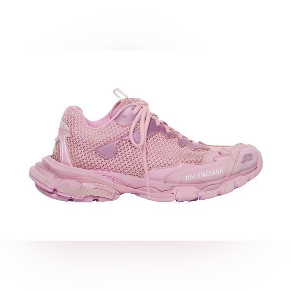 image of Balenciaga Women's Track 3.0 Distressed Pink Trainers Shoes (Size 9)
