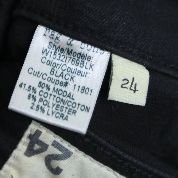 Rag & Bone Rag & Bone Flexi Nina Skinny Smooth & Sculpt Black Jeans Size 24" / US 00 / IT 34 - 8 Thumbnail