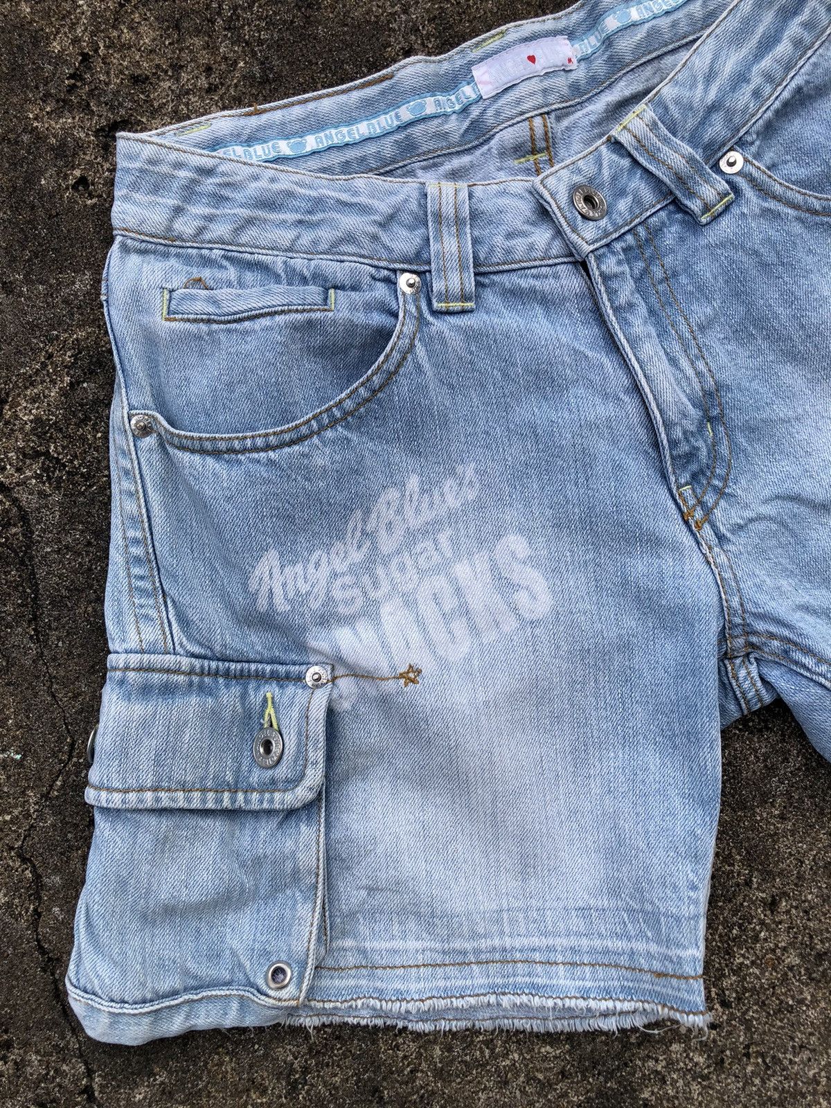 Angel Blue Angel Blue Japanese Hotpants Jeans Denim Distressed Cargo Size 38" / US 16 / IT 52 - 3 Thumbnail