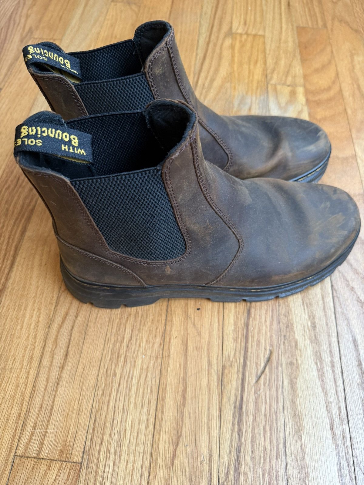 Dr. Martens Dr. Martens Crazy Horse Brown Chelsea Boots Size US 12 / EU 45 - 5 Thumbnail