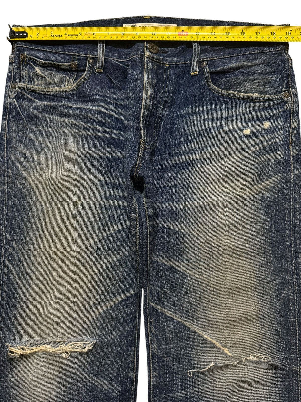 Fubu Vintage Y2K Japanese Brand Blue Faded Wash Distress Wide Leg Size US 38 / EU 54 - 8 Thumbnail