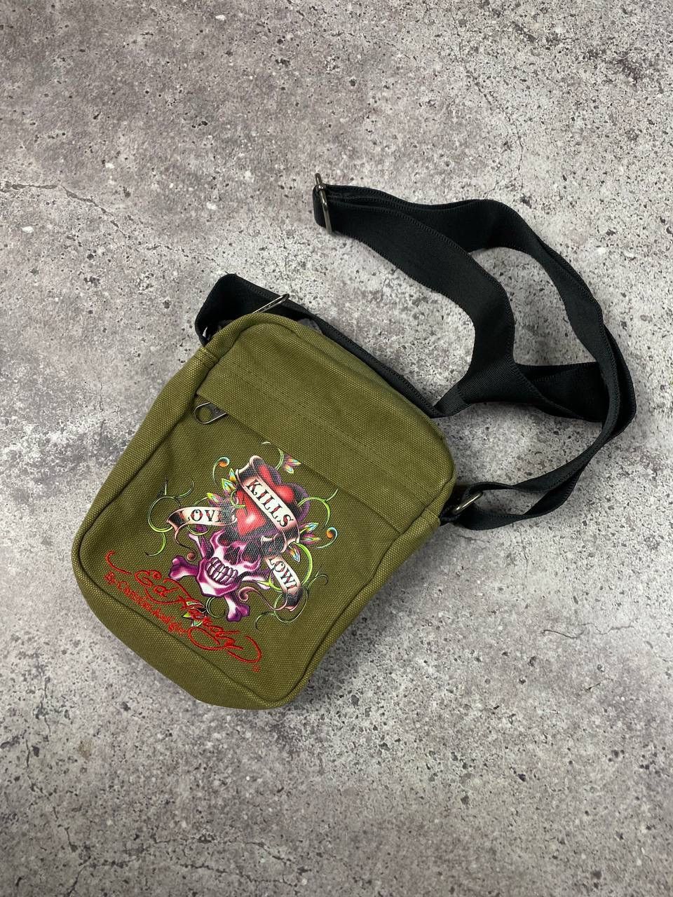 Ed Hardy Rare Ed Hardy Bag Big Logo Rhinestones Vintage Monogram Size ONE SIZE - 1 Thumbnail