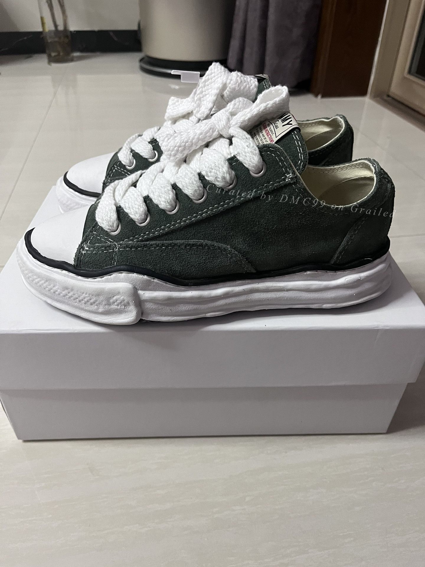 Maison MIHARA YASUHIRO MIHARA YASUHIRO MMY Green Suede Distressed Shoes Size US 8 / EU 41 - 1 Thumbnail