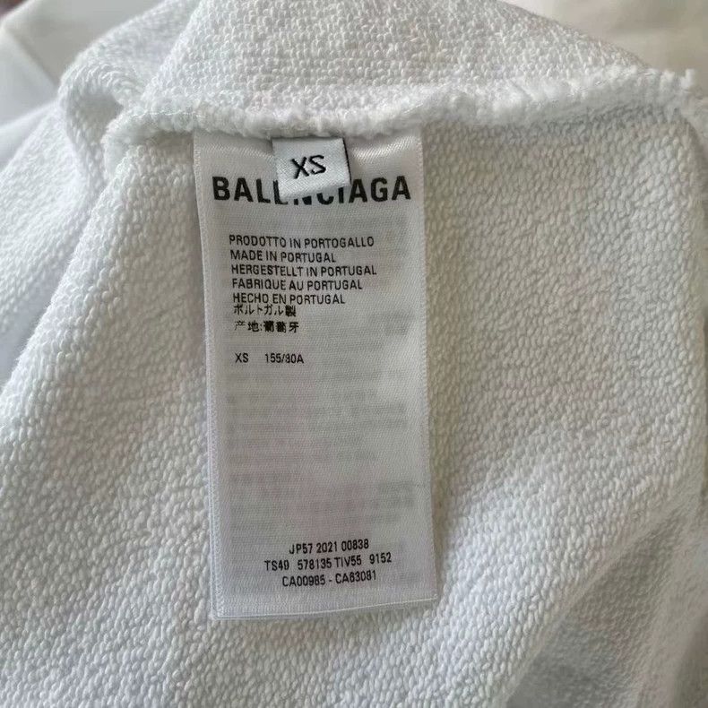 Balenciaga Balenciaga White printed logo hoodie Size US XS / EU 42 / 0 - 4 Thumbnail
