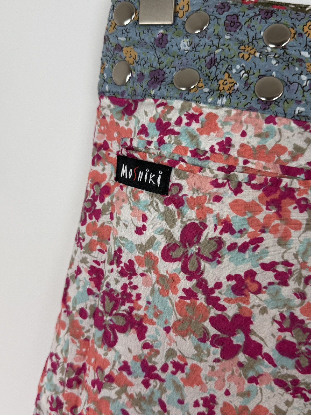 Vintage Y2K Vintage Moshiki & Nijens Patchwork Reversible Mini Skirt Size 30" / US 8 / IT 44 - 6 Thumbnail
