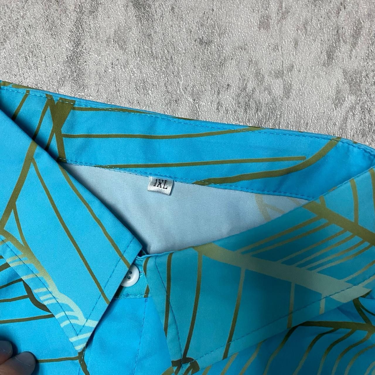 Other Blue short sleeve button up shirt #casualwear Size US XL / EU 56 / 4 - 3 Thumbnail