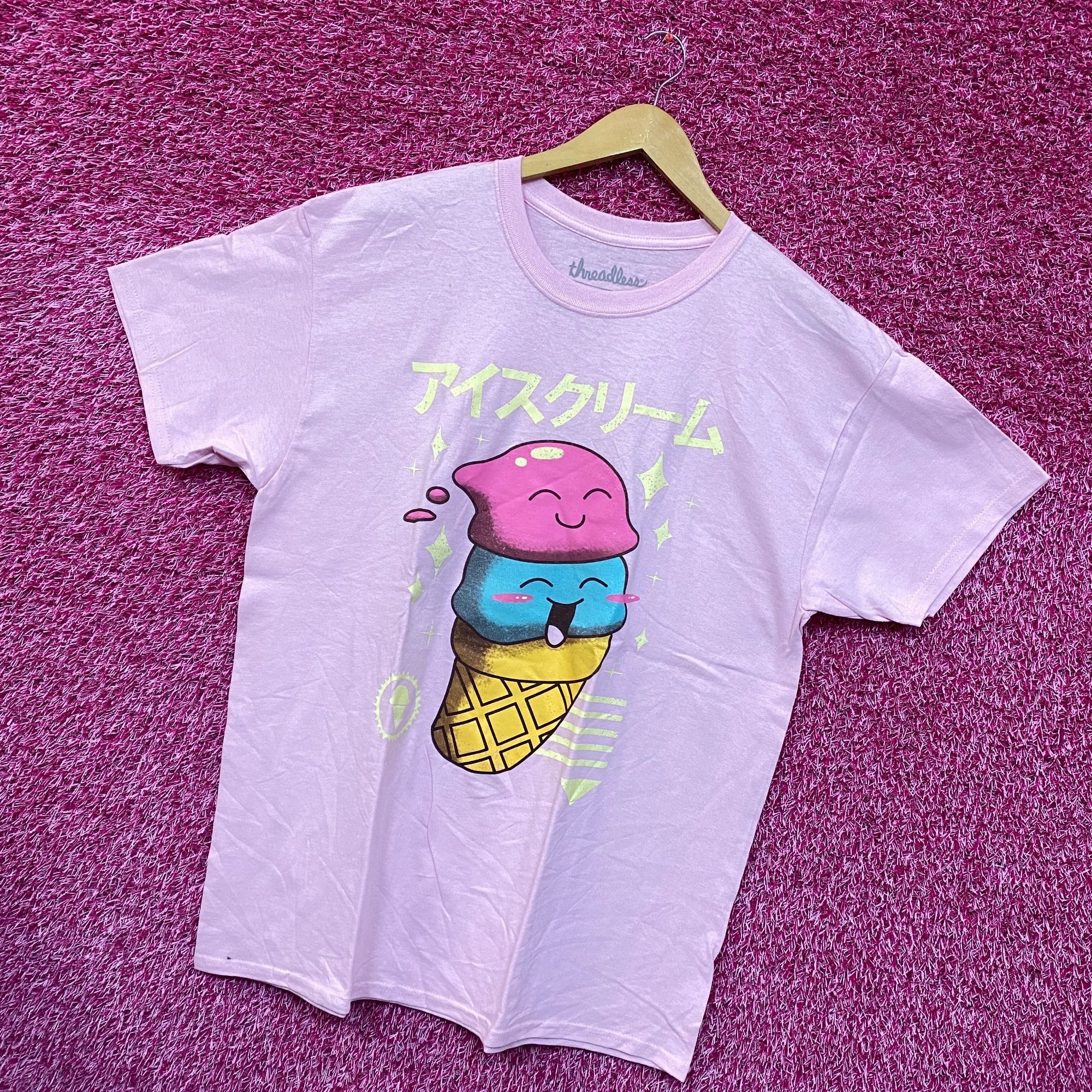 Threadless Kawaii Double Scoop Ice Cream Threadless Promo Pop Art Tee L Size US L / EU 52-54 / 3 - 3 Thumbnail