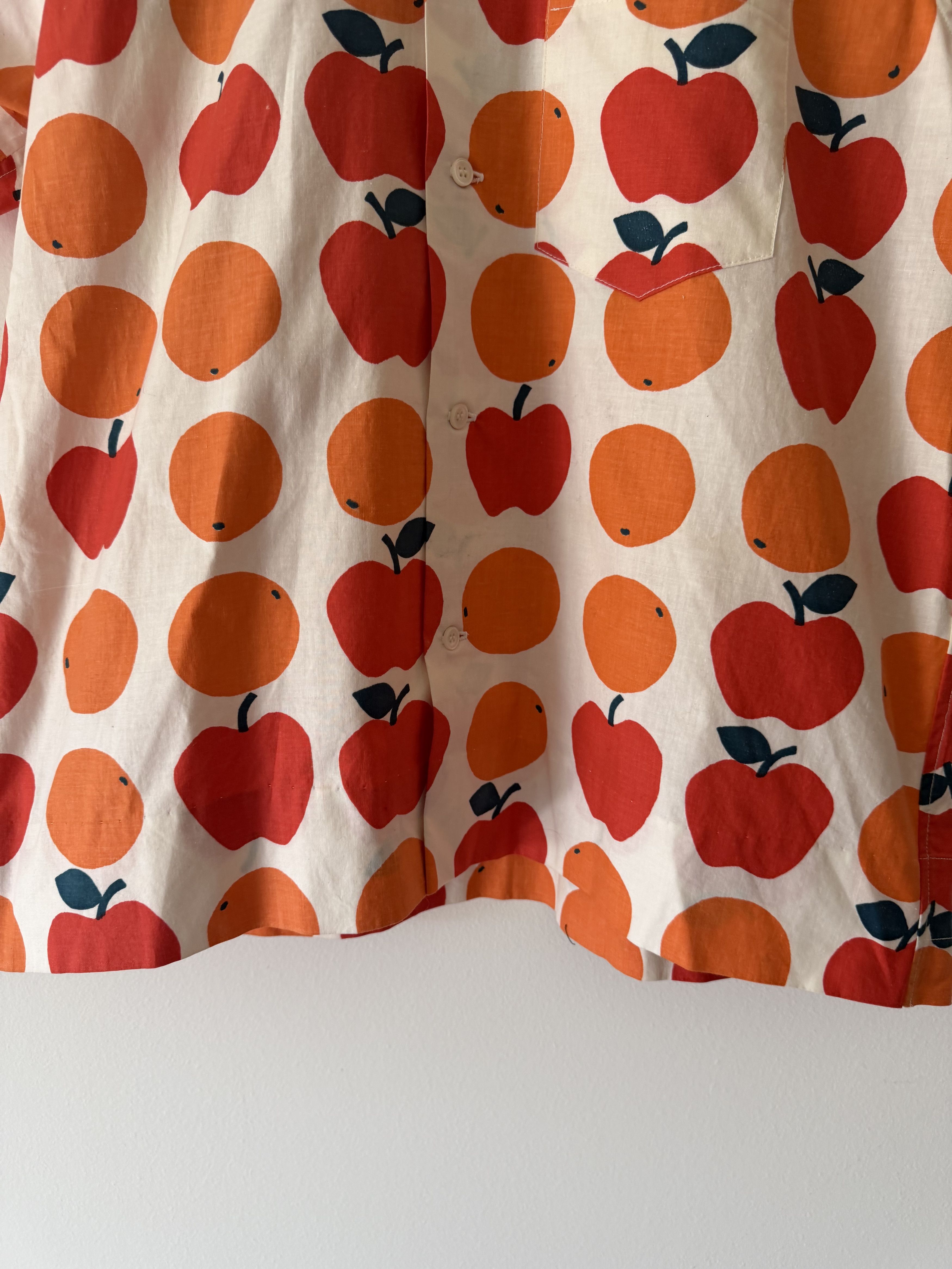 Bode Bode One Of A Kind Tablecloth Shirt in White Orange Size US S / EU 44-46 / 1 - 3 Thumbnail