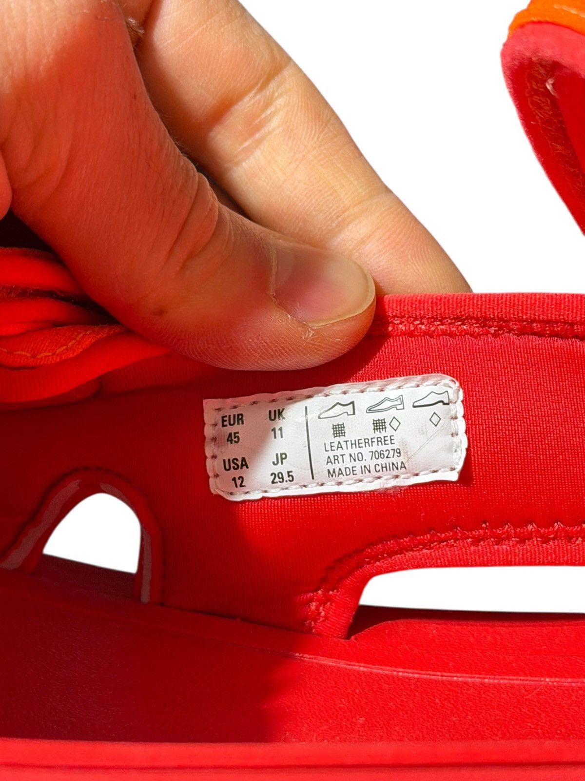 Balenciaga Tourist Orange Red Strapped Sandals Size US 12 / EU 45 - 5 Thumbnail