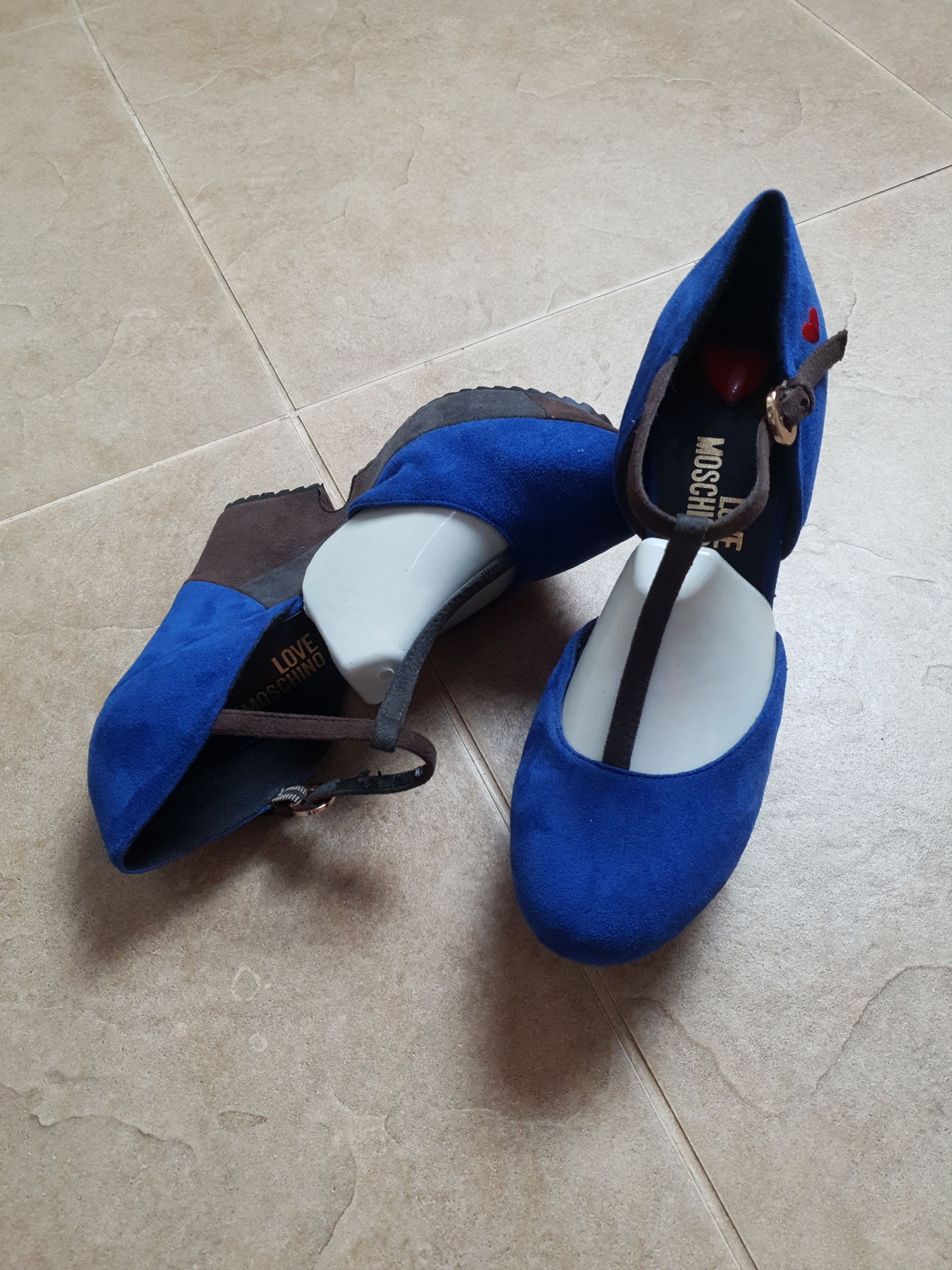 Moschino women's shoes Love Moschino blue platform shoes, size 38 Size US 7 / IT 37 - 2 Thumbnail