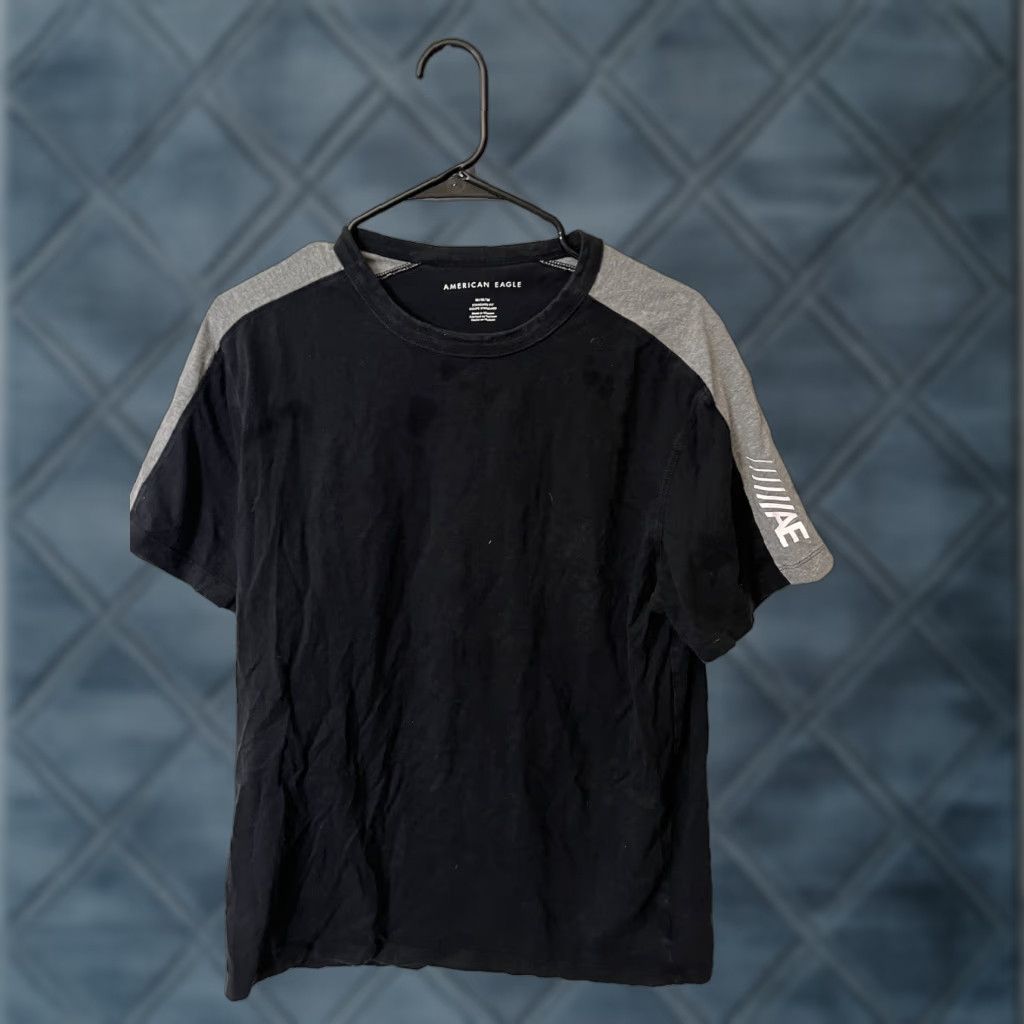 American Eagle Outfitters VINTAGE American Eagle Men’s T-Shirt Short Sleeve Crew Neck Logo Solid Black Size Medium All Seasons Size US M / EU 48-50 / 2 - 1 Thumbnail