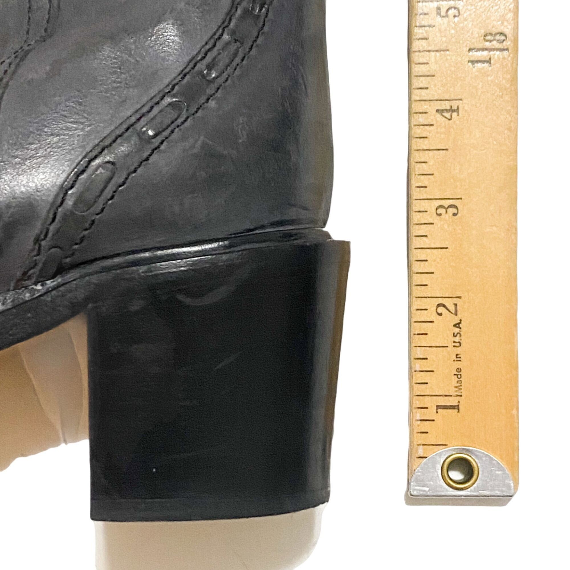 Chloe Chloé Knee High Leather Boots Grey Distressed Size 39.5 Size US 9.5 / IT 39.5 - 14 Thumbnail