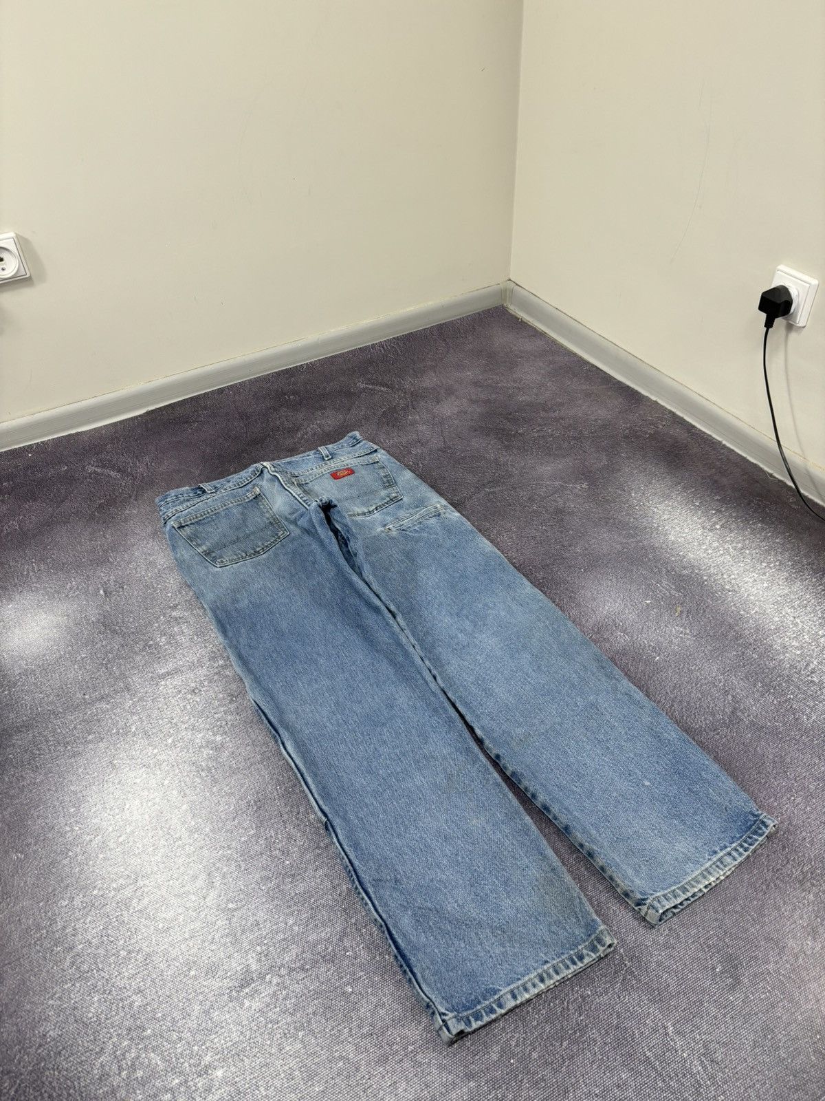 Dickies Vintage Dickies Double Knee USA Faded Denim Work Hype Jeans Size US 33 - 11 Thumbnail