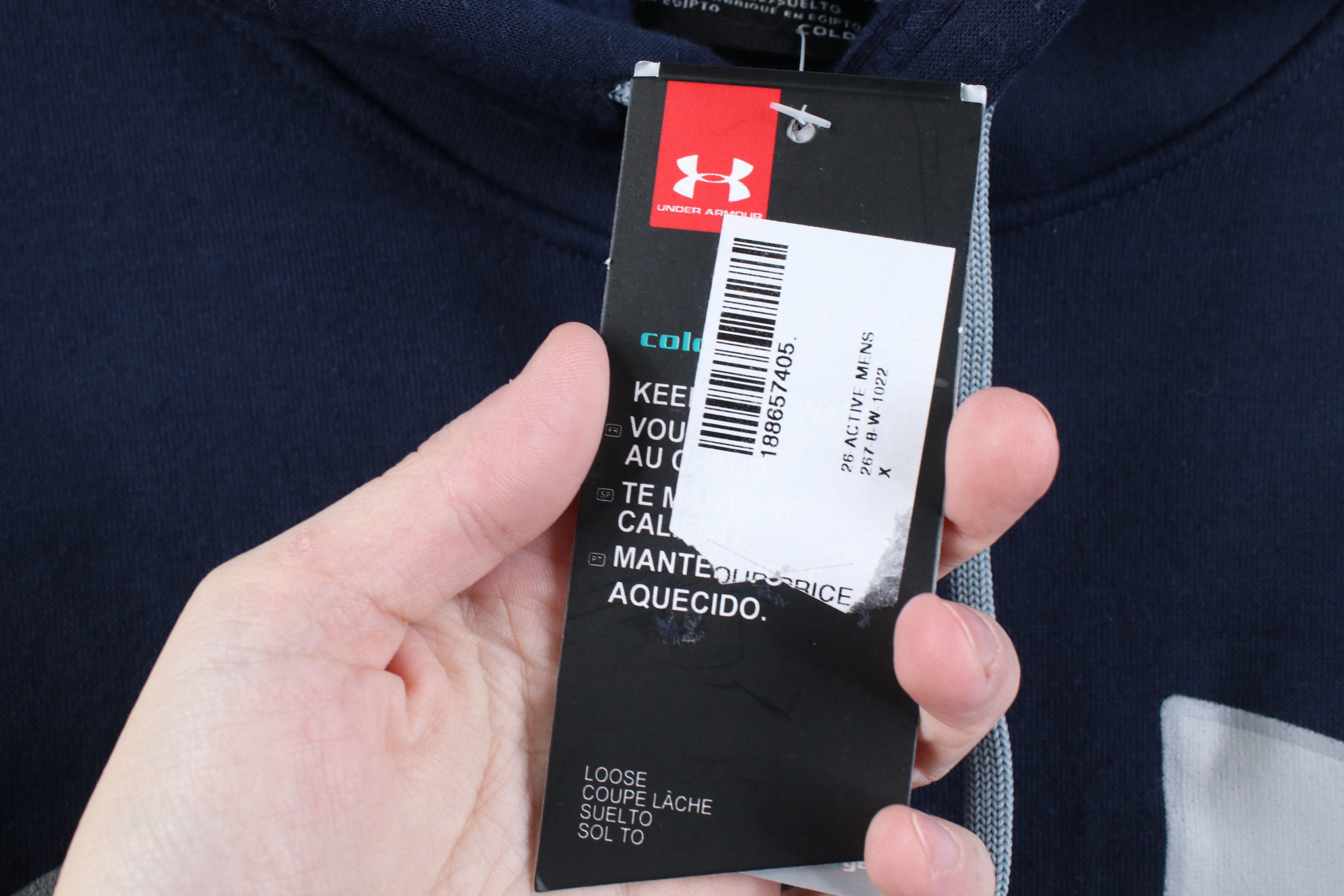 Under Armour New Under Armour Fit Big Logo Hoodie Sweatshirt Navy Blue Size US L / EU 52-54 / 3 - 6 Thumbnail