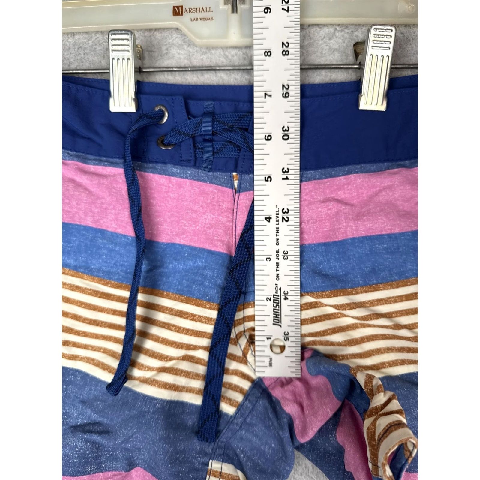 Patagonia Patagonia Skimmer Shorts Womens 2 Pink Blue Striped Board Swim Beach Quick Dry Size 26" / US 2 / IT 38 - 7 Thumbnail