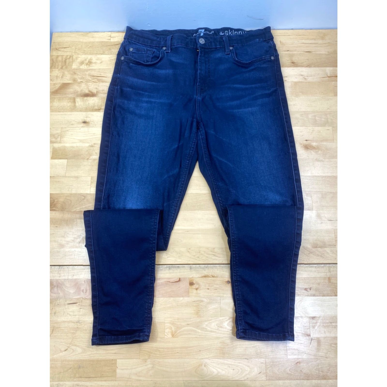 7 For All Mankind 7 for all Mankind Jeans Skinny Womens 31 Blue Casual Ankle Stretch #8059 Size 24" / US 00 / IT 34 - 2 Thumbnail