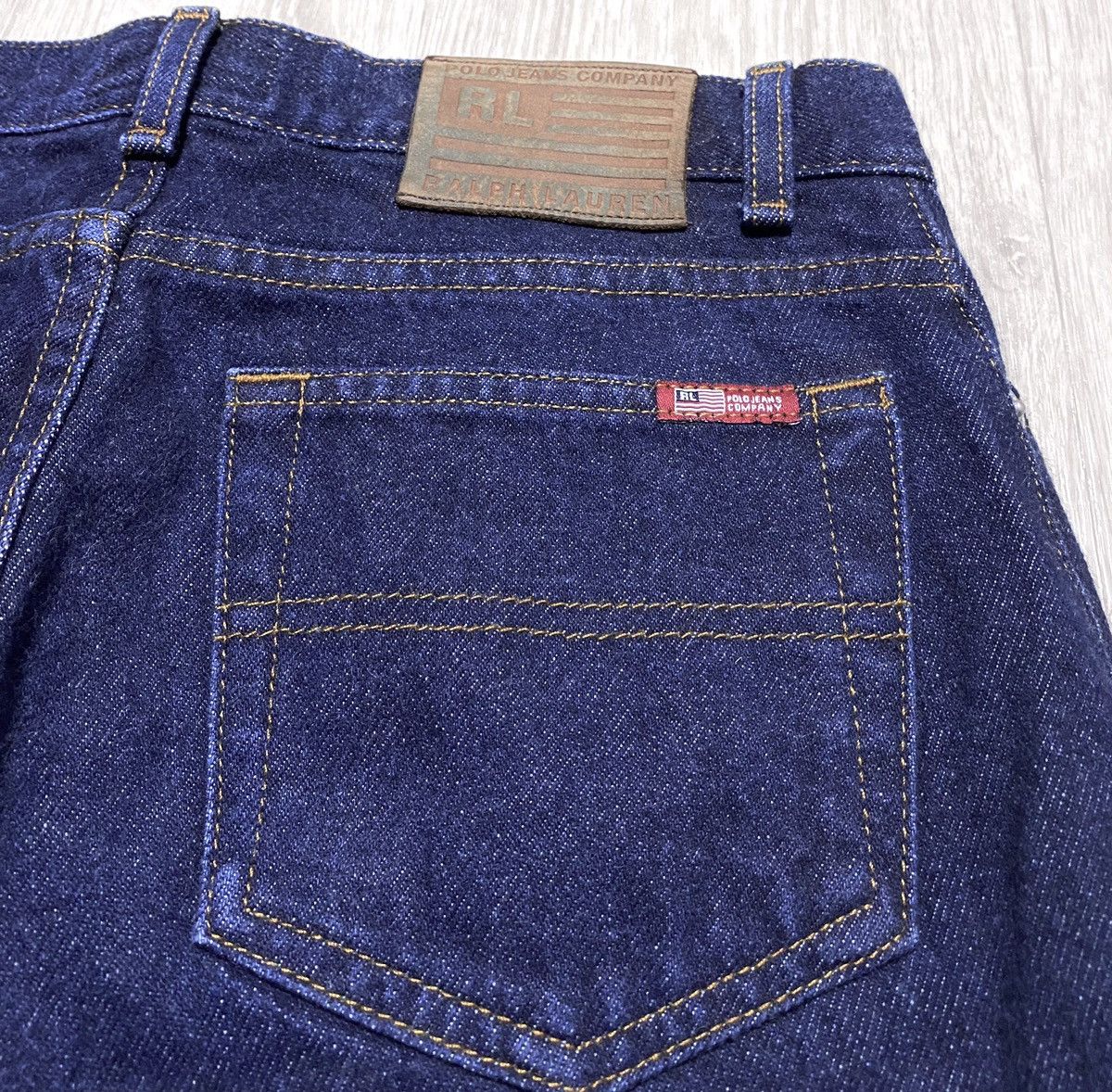 Polo Ralph Lauren Polo Jeans Co. Ralph Lauren Navy Thick Flared Jeans Denim Size 28" / US 6 / IT 42 - 22 Thumbnail