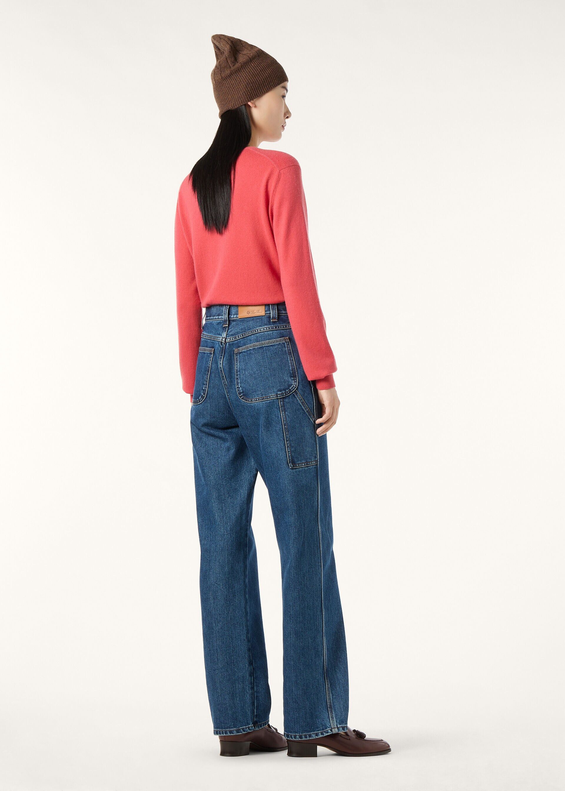 Loro Piana os11x0426 FAQ4508 Sergio Crewneck Sweater Bitter Blueberry Size XS / US 0-2 / IT 36-38 - 5 Thumbnail