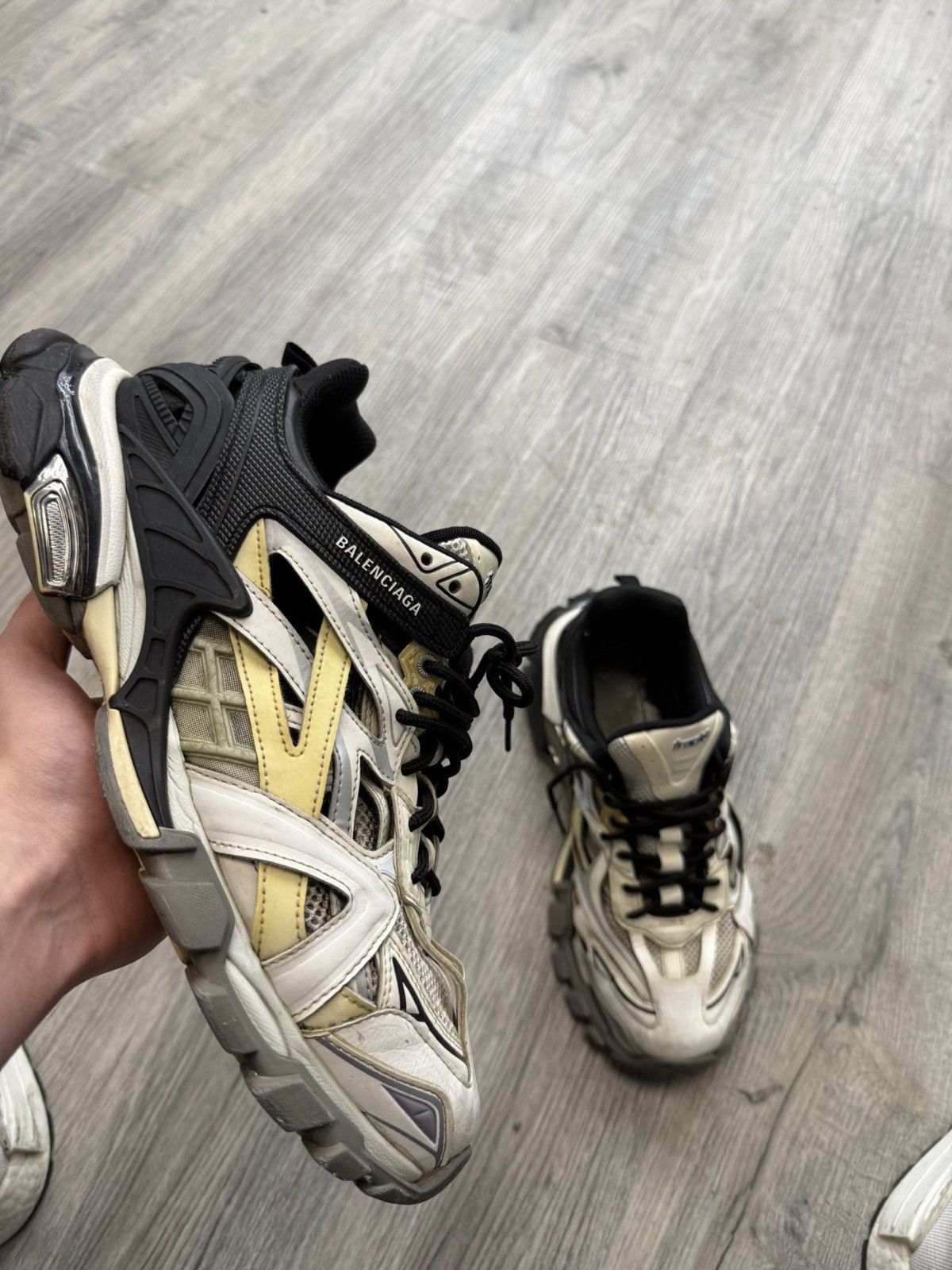 Balenciaga Balenciaga Track 2 - Gold / Black / White Size US 11 / EU 44 - 1 Thumbnail