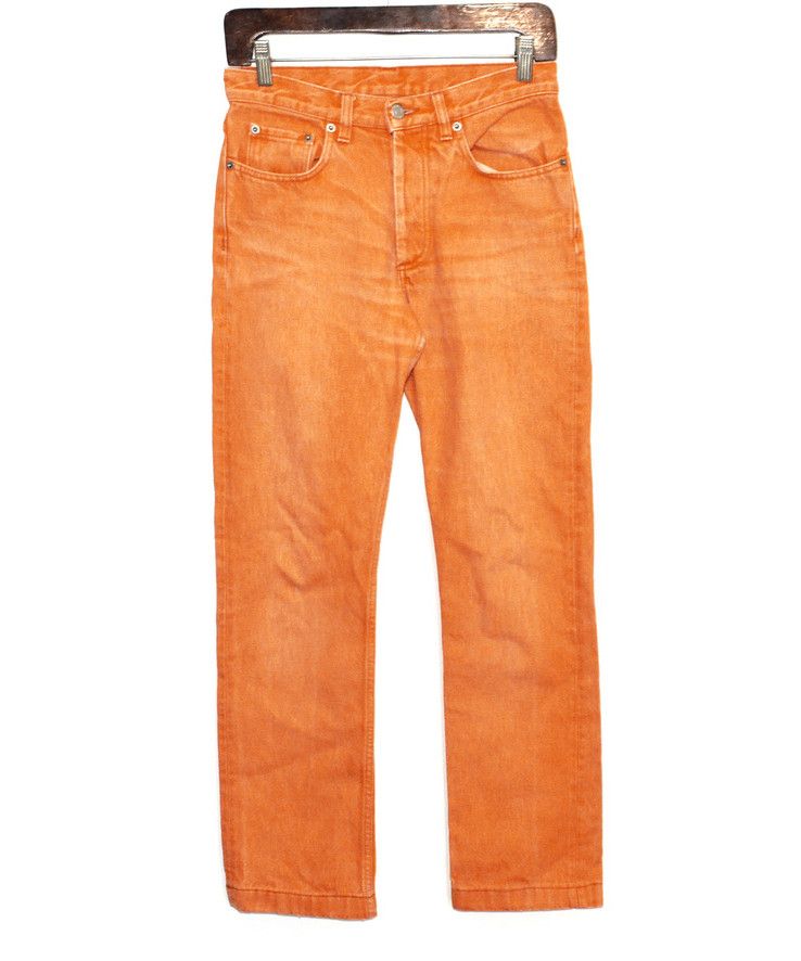Vintage Helmut Lang Jeans Orange Denim 90s Size US 26 / EU 42 - 1 Preview