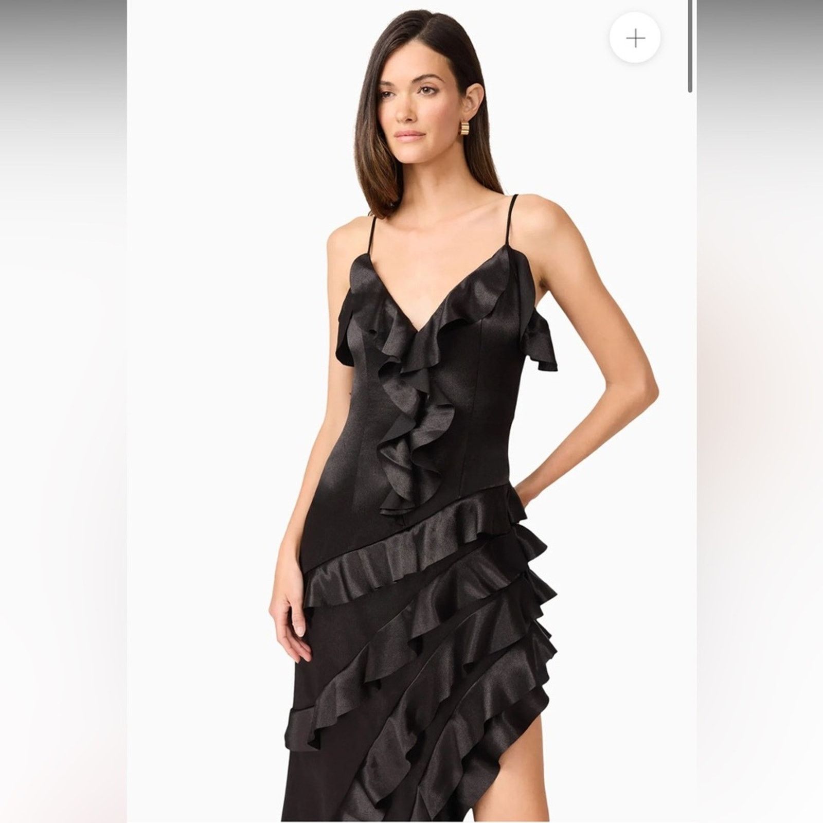 ELLIATT NWT Elliatt $335 Black Ruffle Dress Size S Size S / US 4 / IT 40 - 2 Thumbnail