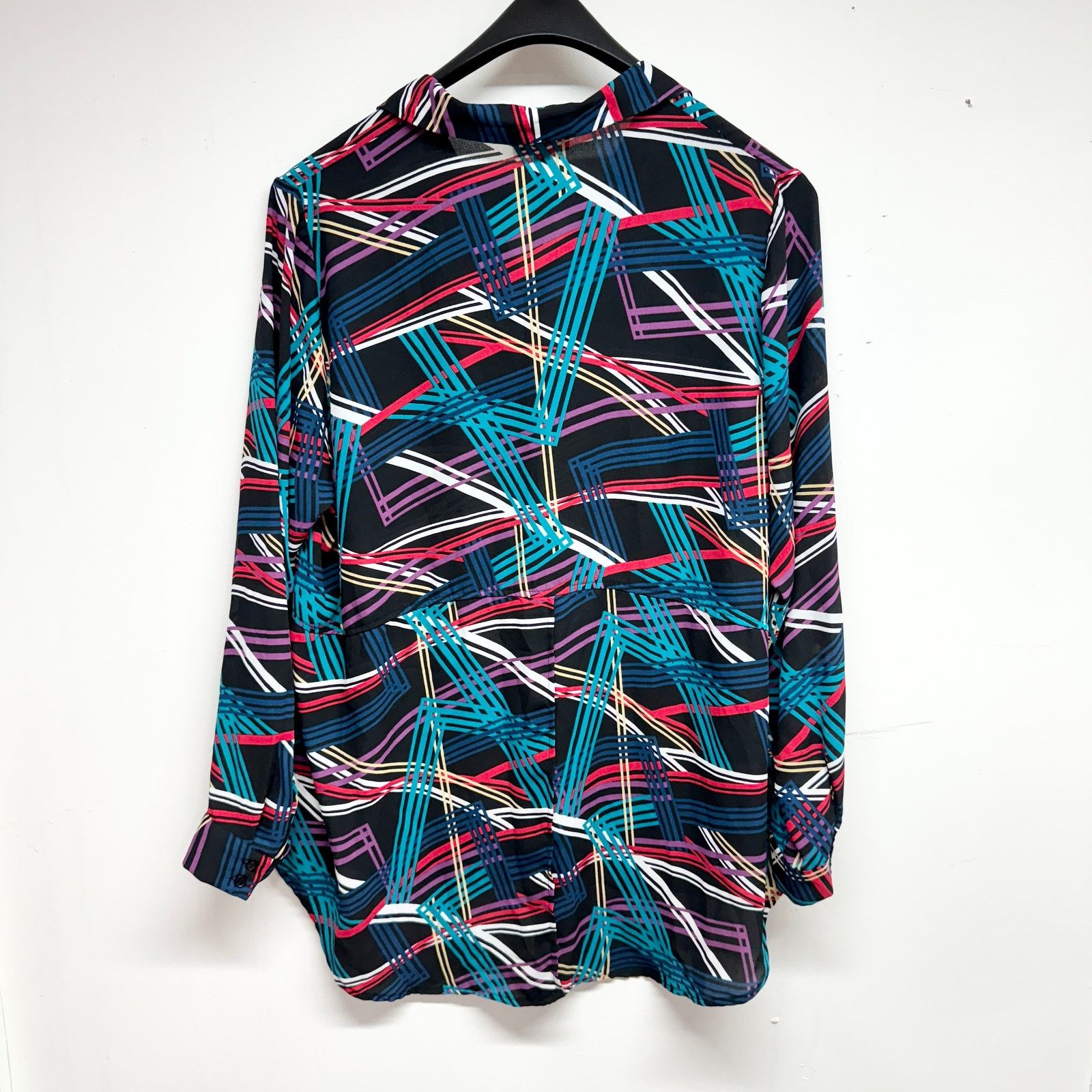 Other Lane Bryant Abstract Multicolor Retro Blouse Size 18/20 Size XXL / US 16-18 / IT 52-54 - 3 Thumbnail