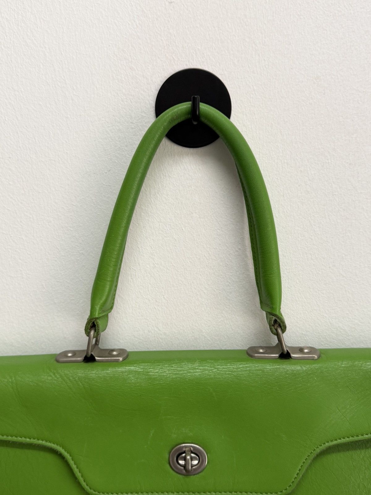 Comme des Garcons Comme des Garçons Green Leather Flap Handbag" Size ONE SIZE - 7 Thumbnail