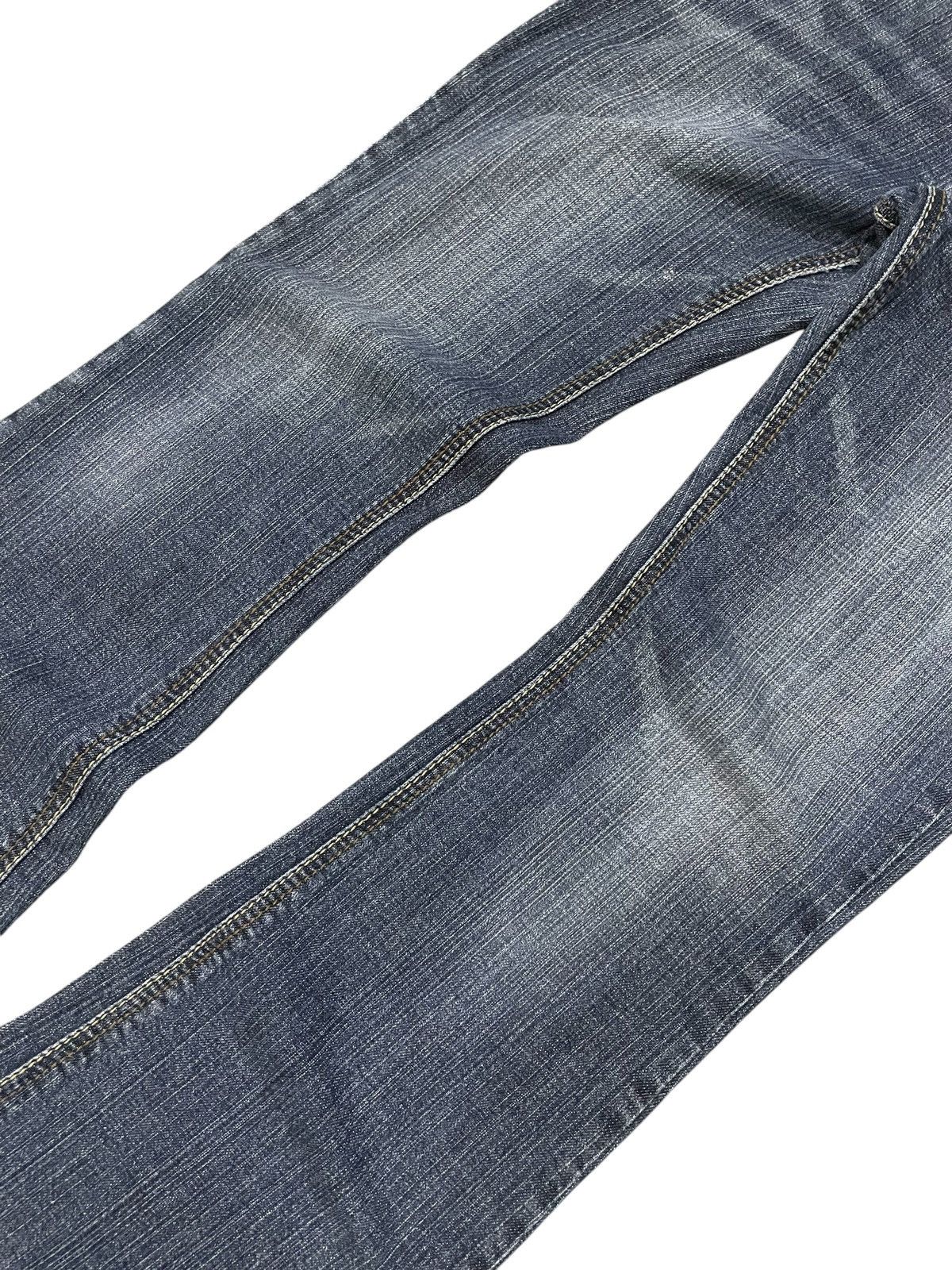 Japanese Brand × Tornado Mart Tornado Mart Style Tribal Leather Trimmed Flare Jeans Size US 26 / EU 42 - 5 Thumbnail