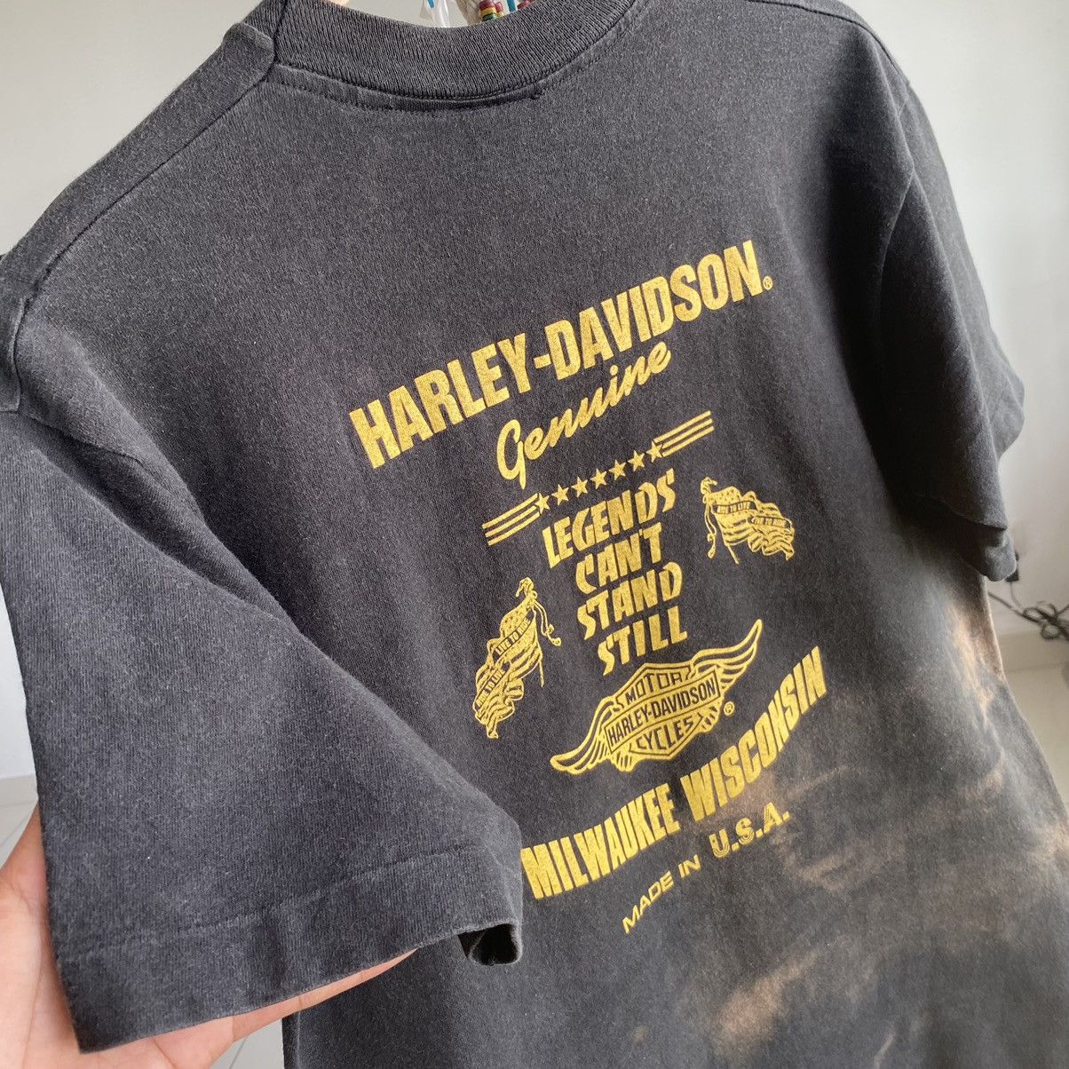 Harley Davidson Thrashed Faded Vintage 90s Harley Davison ERD GRUNGE TEE Size US L / EU 52-54 / 3 - 5 Thumbnail