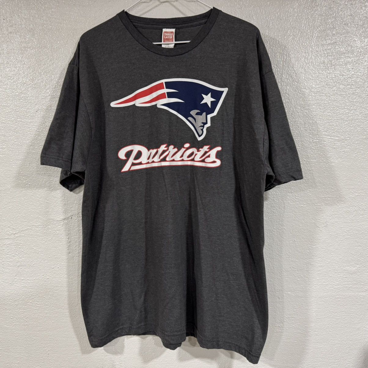 NFL New England Patriots Team Logo Shirt Mens XL Gray NFL Size US XL / EU 56 / 4 - 1 Thumbnail