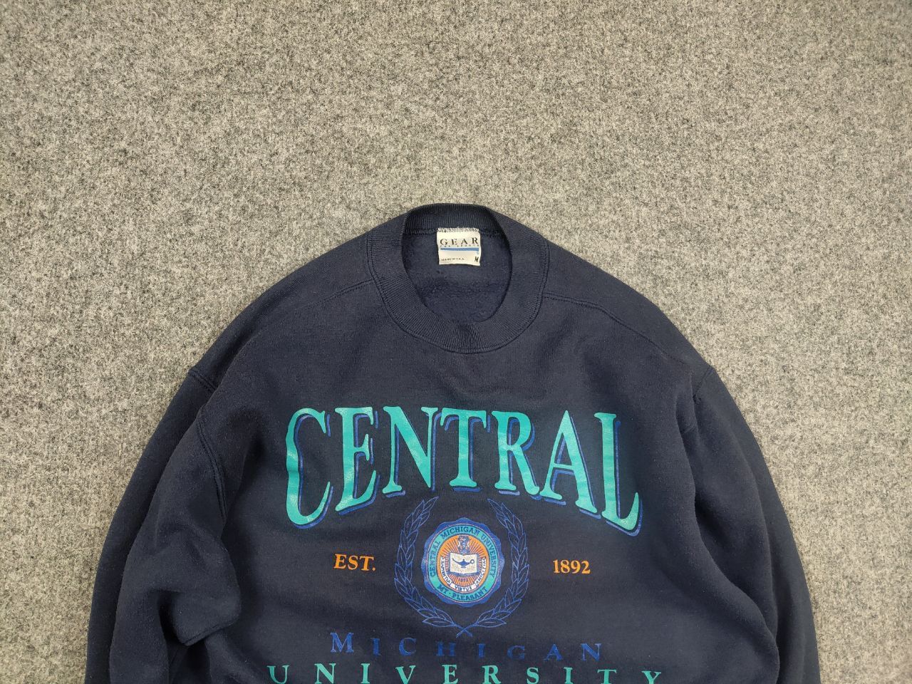 Vintage Vintage 90's michigan university Central Logo sweatshirt Size US M / EU 48-50 / 2 - 4 Thumbnail