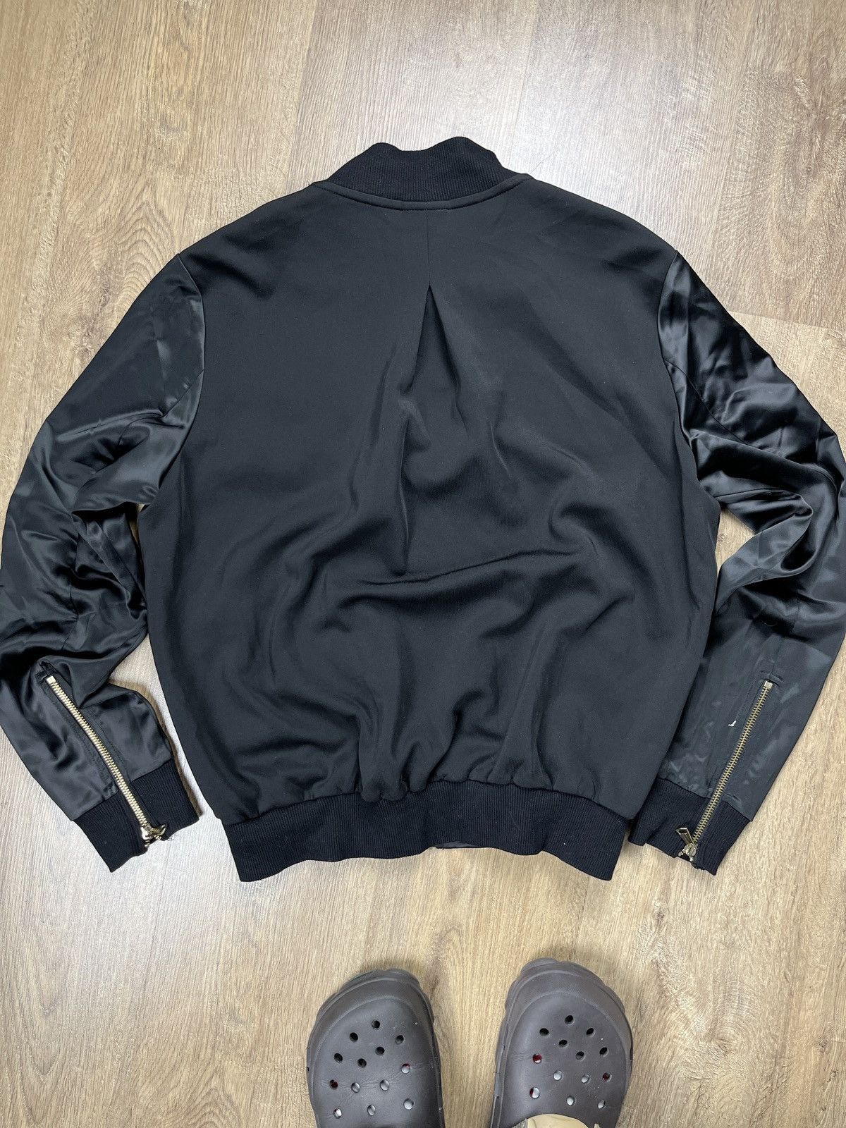 Bebe × Japanese Brand ➕ bebe y2k style black glam nylon bomber jacket harajuku Size L / US 10 / IT 46 - 3 Thumbnail