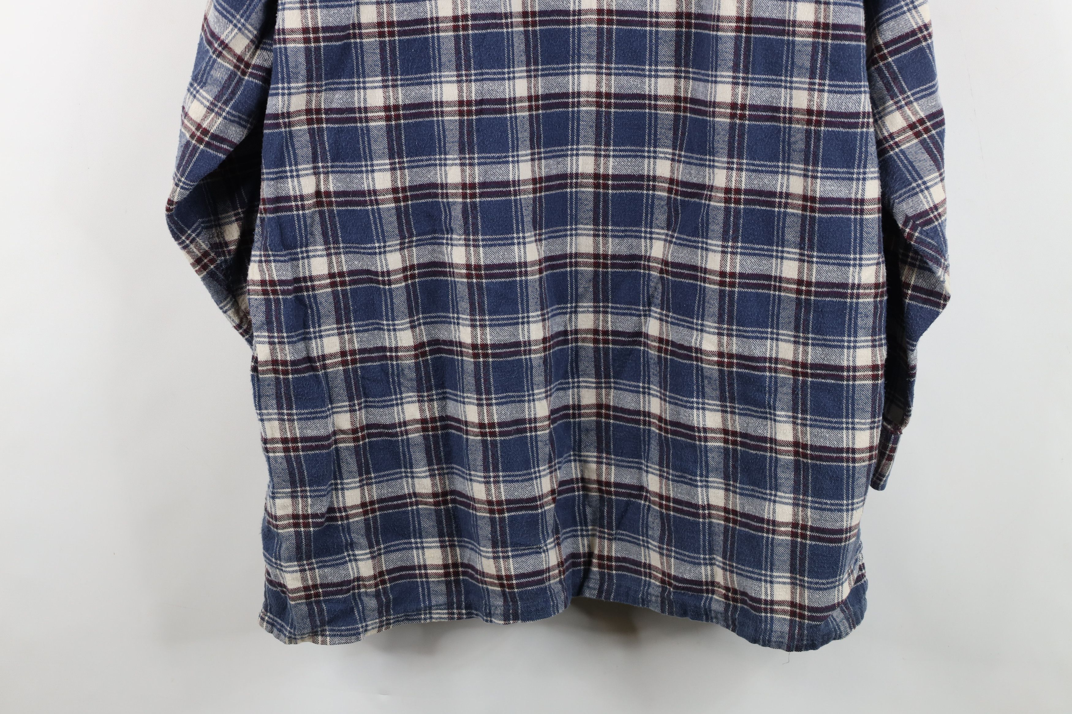 Vintage Vintage 90s Streetwear Flannel Half Zip Pullover Polo Shirt Size US L / EU 52-54 / 3 - 13 Thumbnail