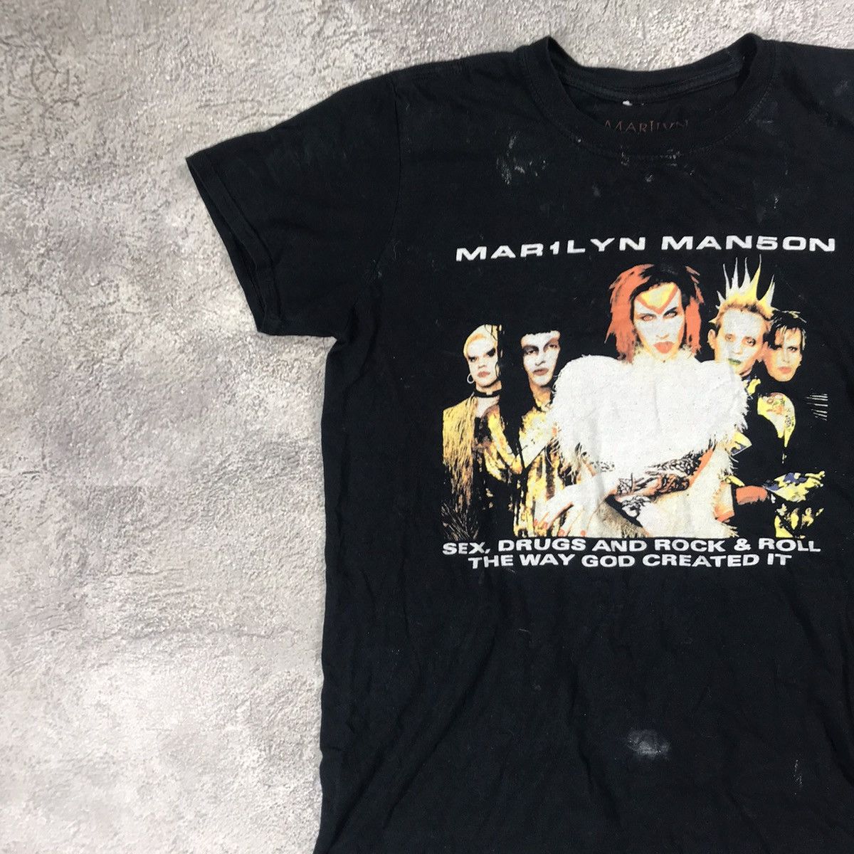 Vintage Vintage Y2K Marilyn Manson Band Tee Graphic Grunge Tapered S Size US S / EU 44-46 / 1 - 3 Thumbnail