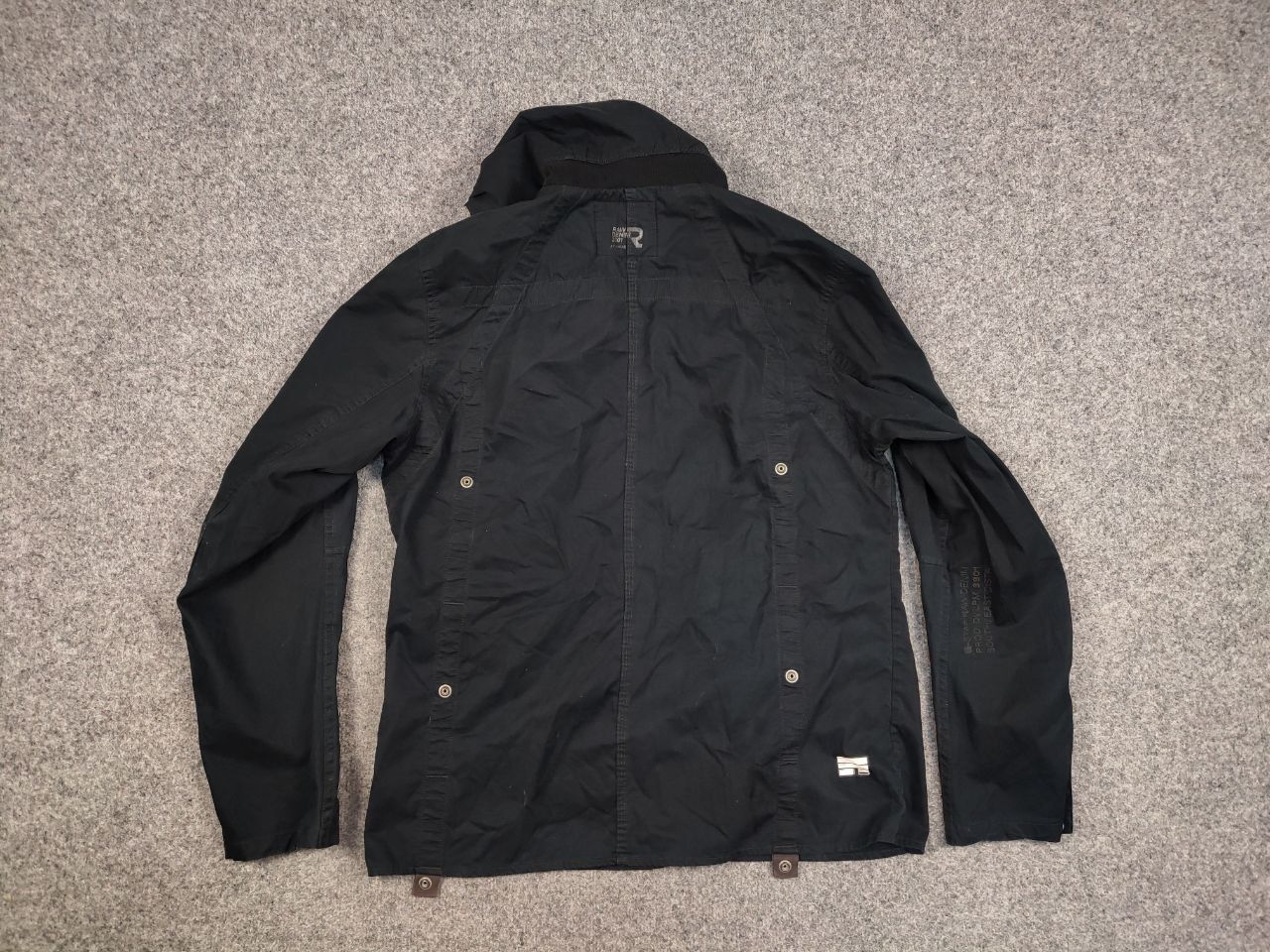 G-Star × Vintage Vintage 90's G Star Raw Military Zip Pocket Black Jacket Size US XL / EU 56 / 4 - 8 Thumbnail