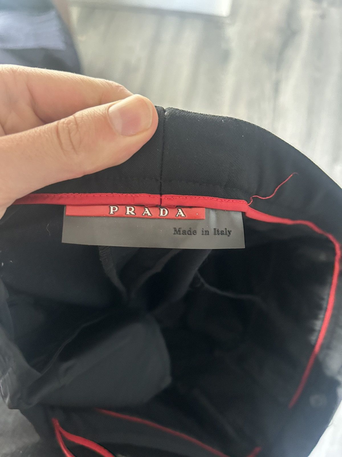 Prada Black Flared Tailored Trousers
