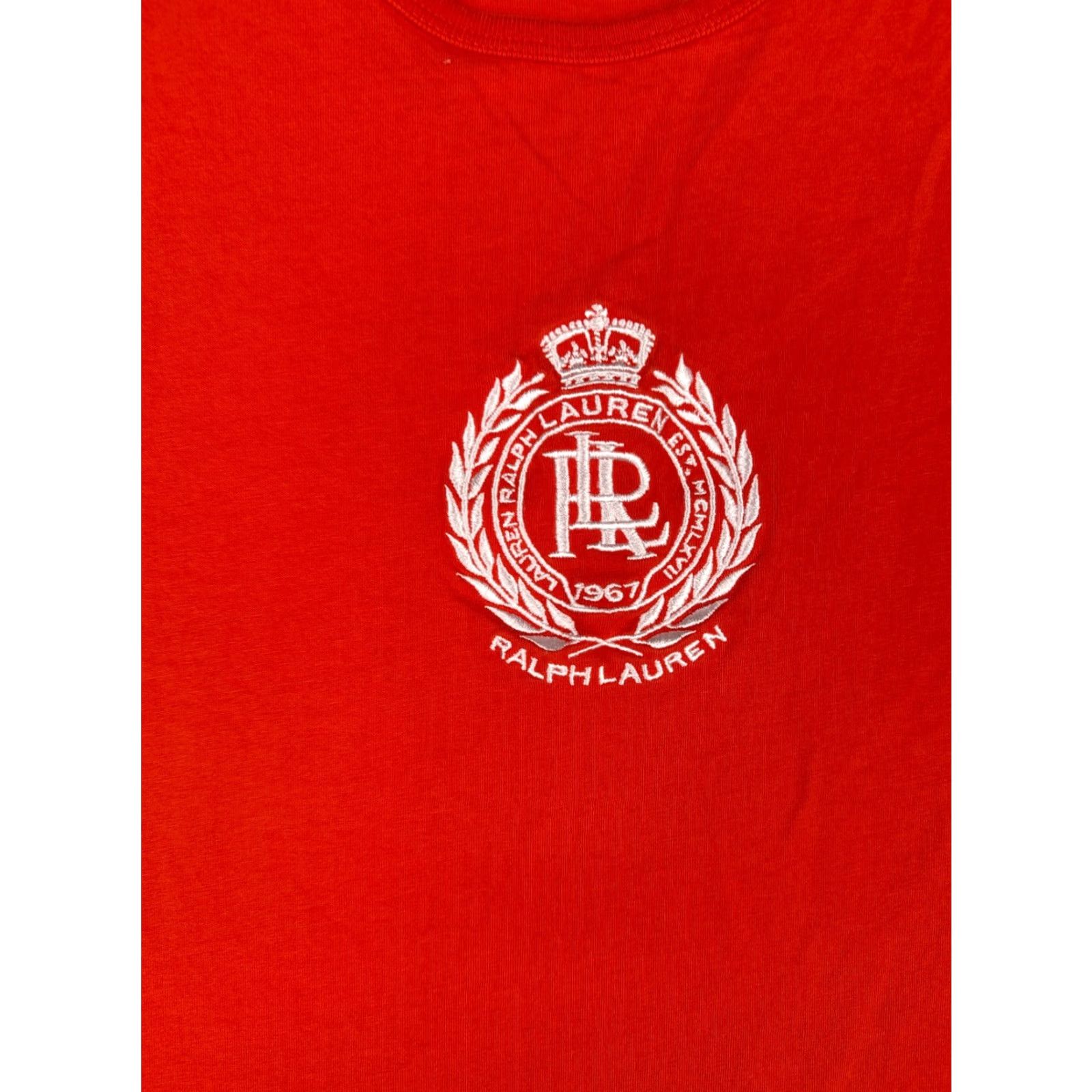 Ralph Lauren Lauren Ralph Lauren Shirt Women M Orange Crew Neck Cotton Crest Logo Casual Short Sleeve All Seasons Fashion Tee Mens Womens? Size M / US 6-8 / IT 42-44 - 6 Thumbnail
