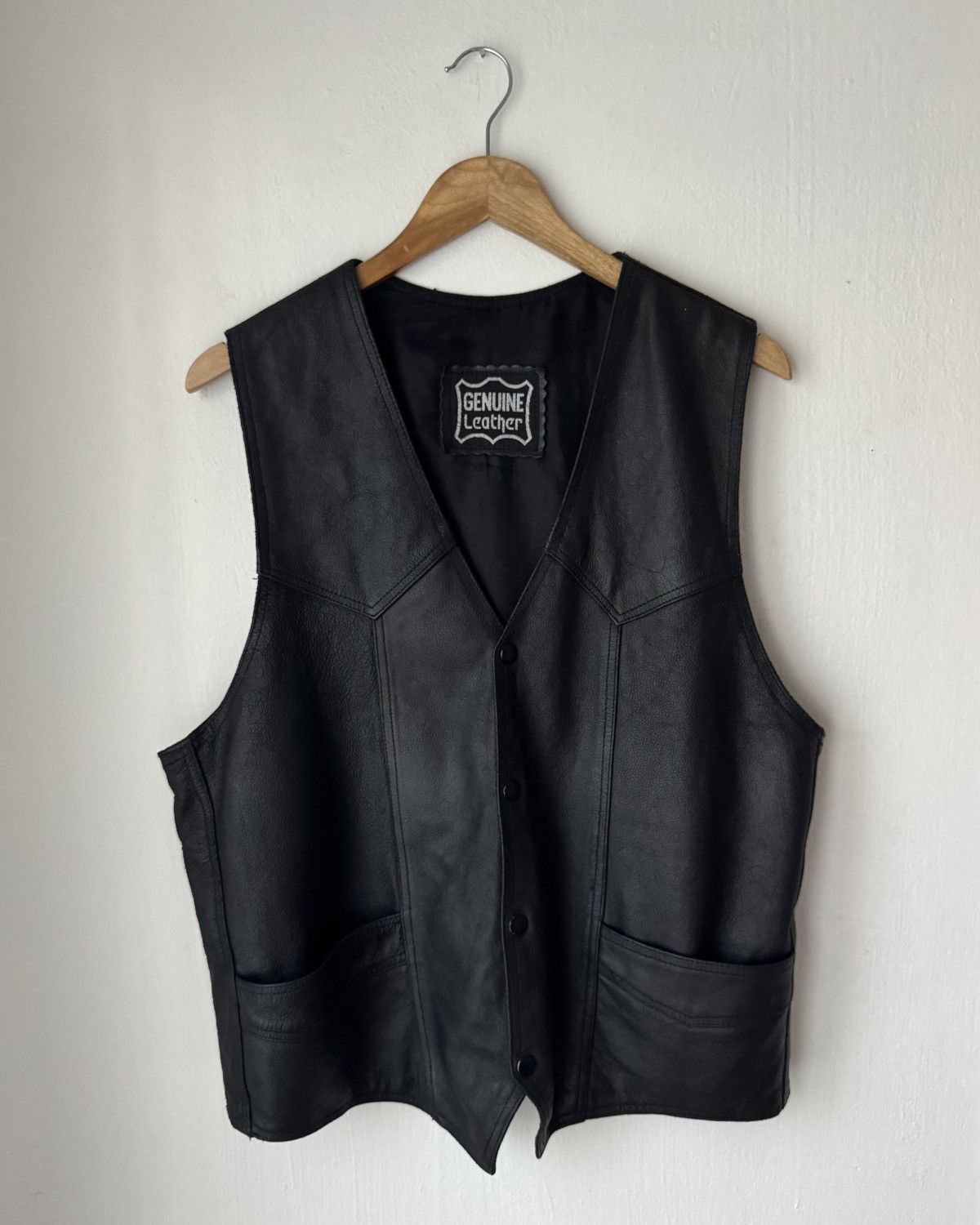 Vintage Vintage Genuine Leather Vest Size US L / EU 52-54 / 3 - 1 Thumbnail