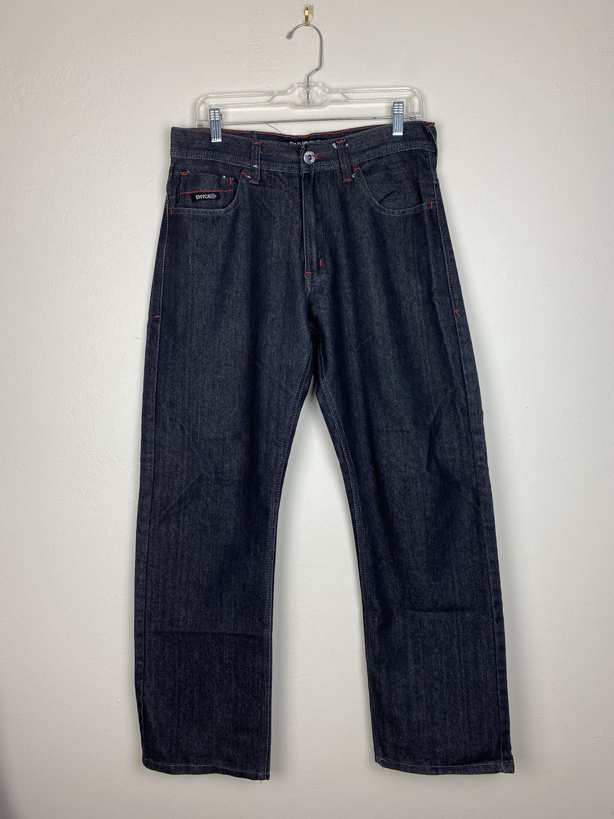 Enyce Vintage Enyce Black Selvedge Denim Jeans Embroidered y2k Size US 32 / EU 48 - 2 Thumbnail
