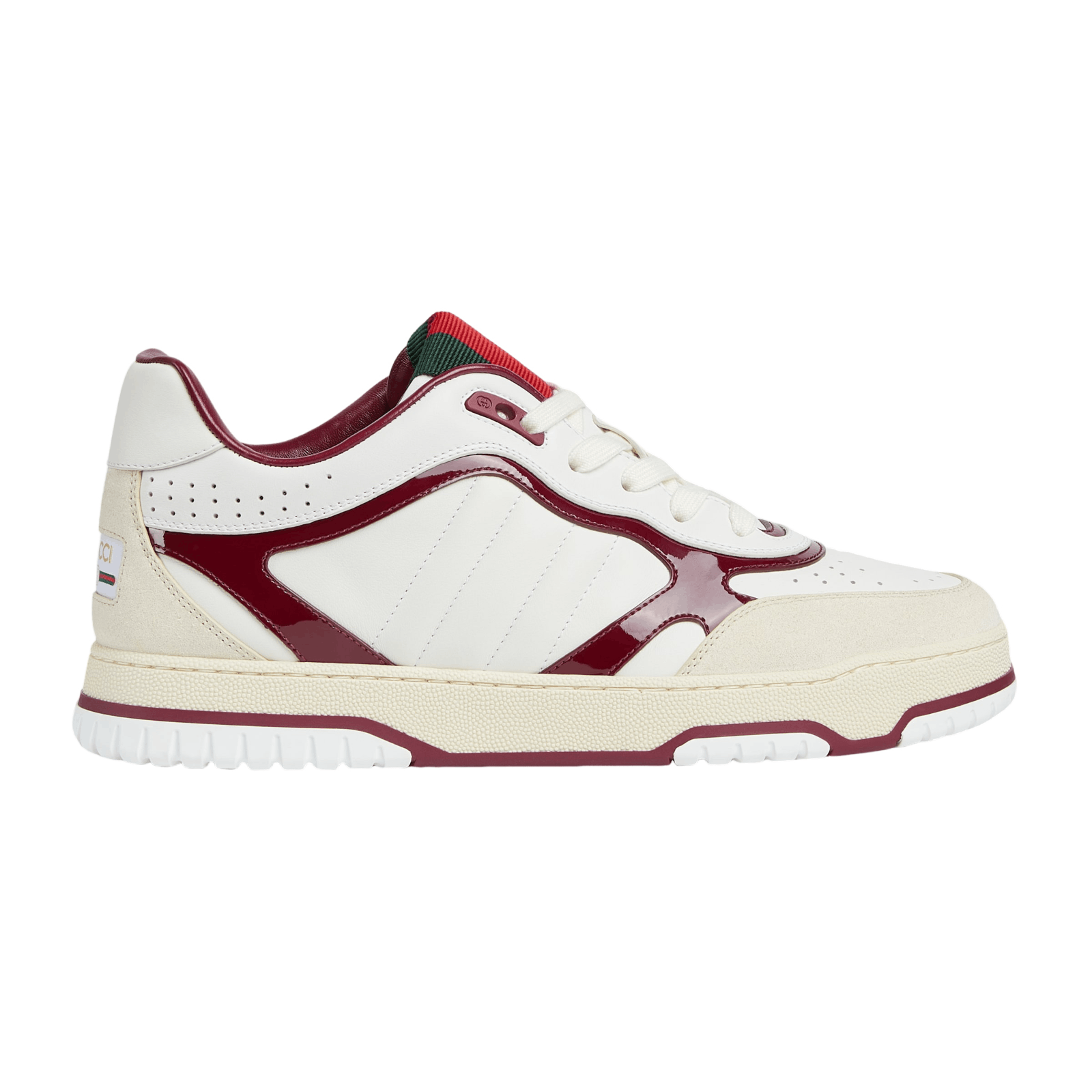 GUCCI Re-Web $1150 Men's White Lthr Snkrs New Auth.