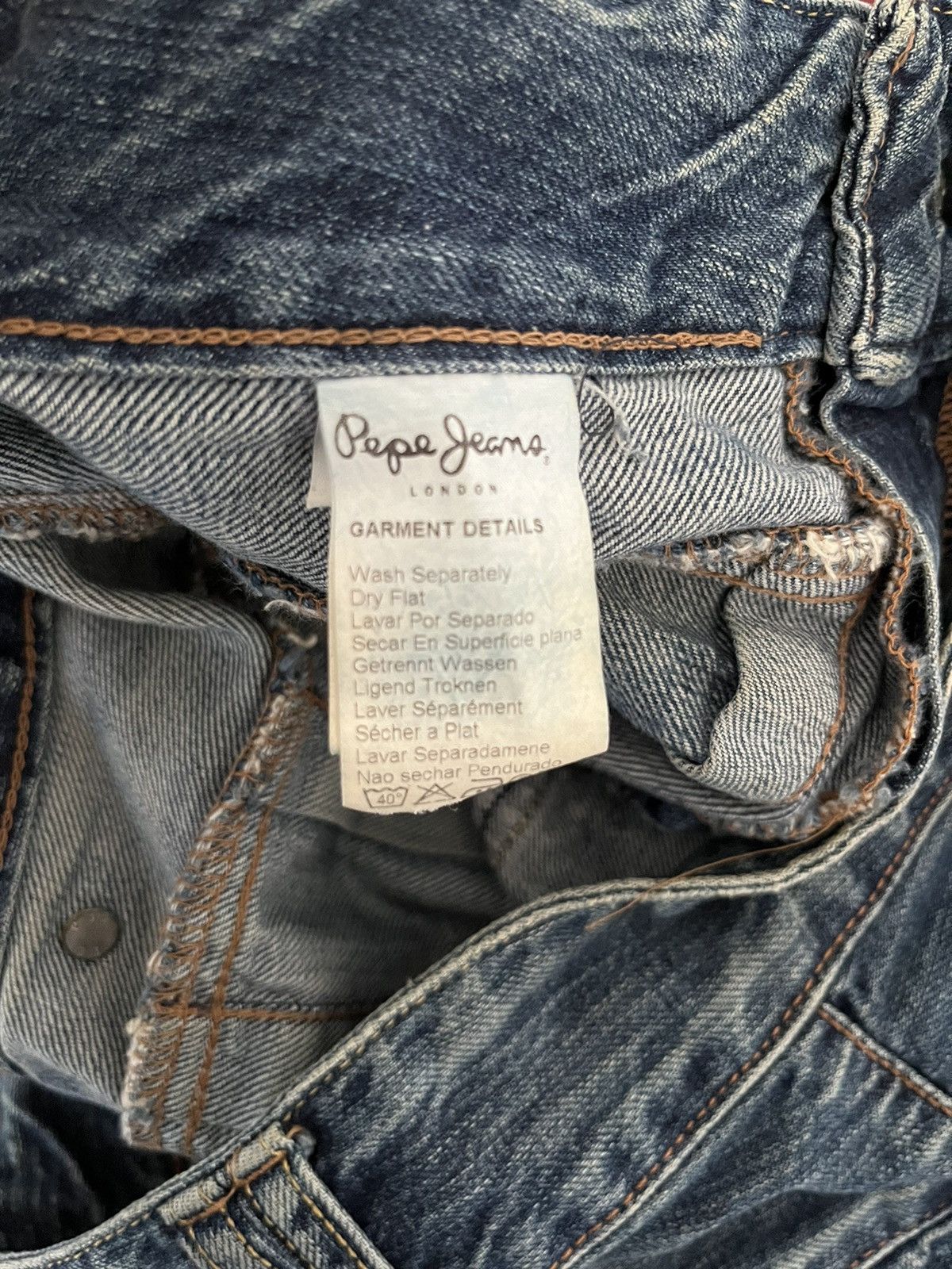 Pepe Jeans × Vintage Vintage PEPE Jeans Distressed Denim Pleated Mini Skirt Size 32" / US 10 / IT 46 - 8 Thumbnail