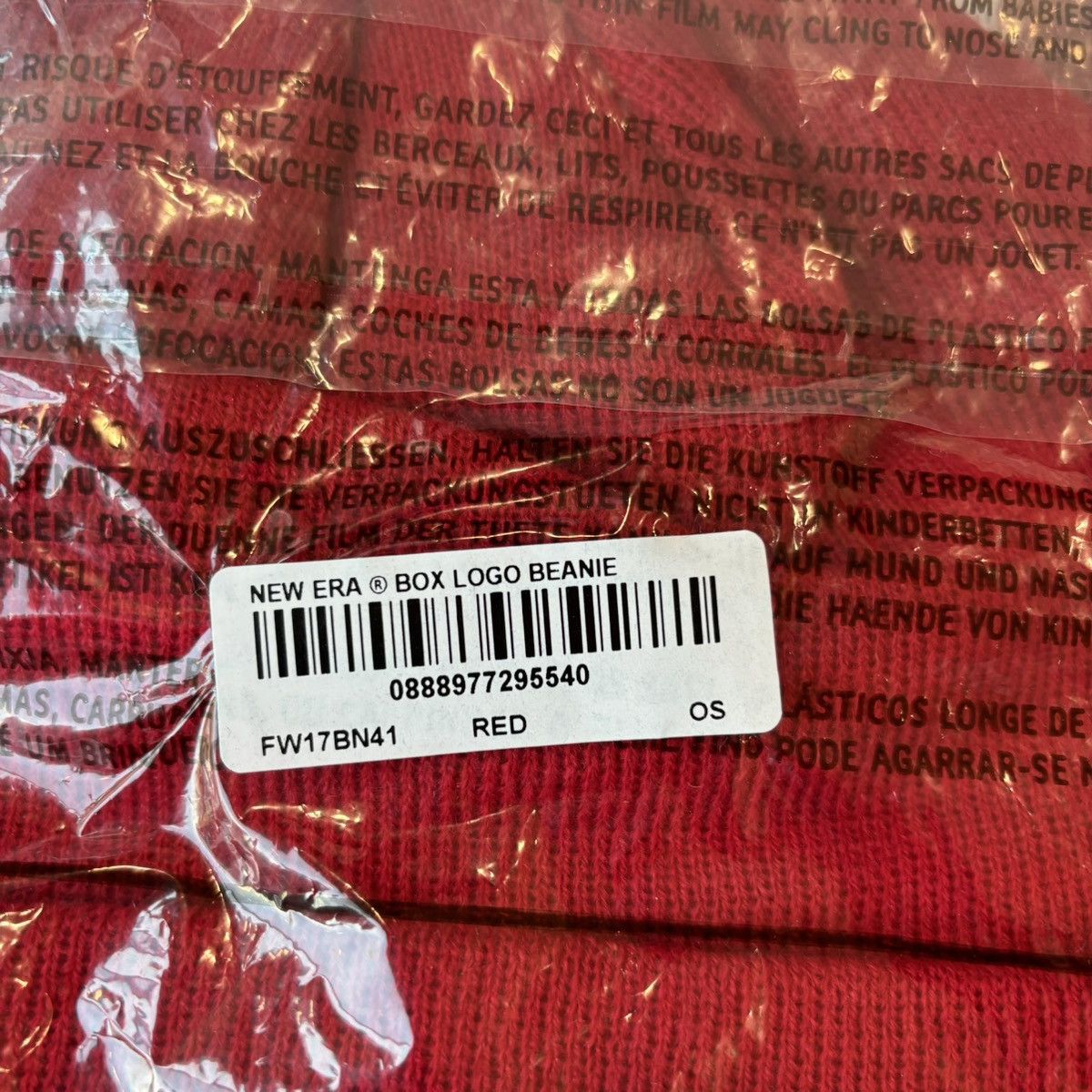 New Era × Supreme FW17 Supreme New Era Box Logo Beanie Red Size ONE SIZE - 12 Thumbnail