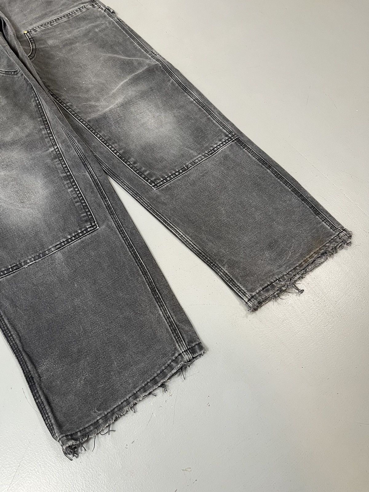 Carhartt × Vintage Sun faded Carhartt B01 BLK double knee denim Size US 37 - 3 Thumbnail