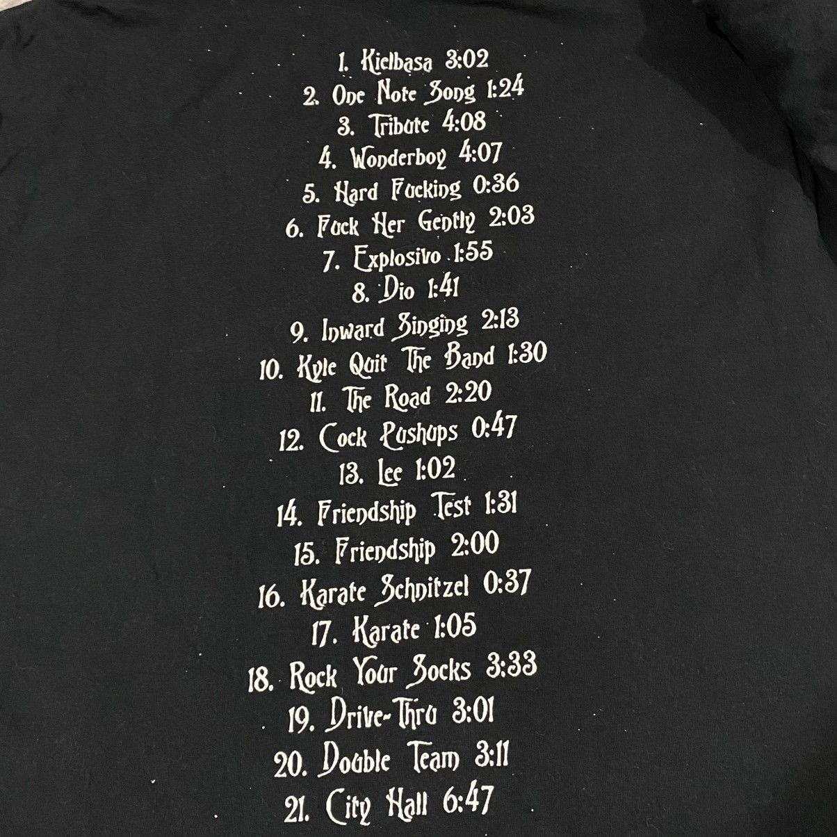 Band Tees × Gildan × Vintage Tenacious D tour setlist longsleeve Size US XL / EU 56 / 4 - 4 Thumbnail