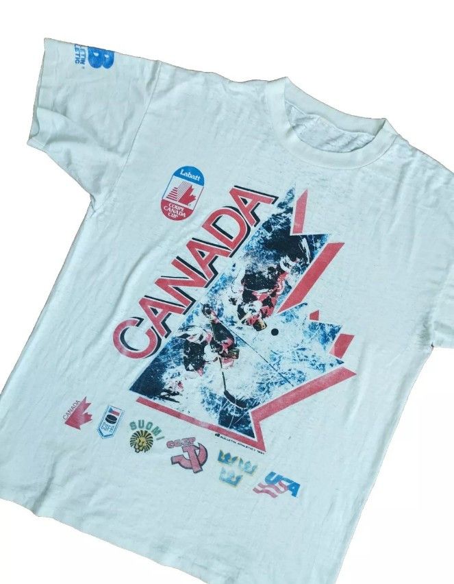 Vintage Vintage Couple Canada Cup 1991 t- shirt Size US XL / EU 56 / 4 - 3 Thumbnail